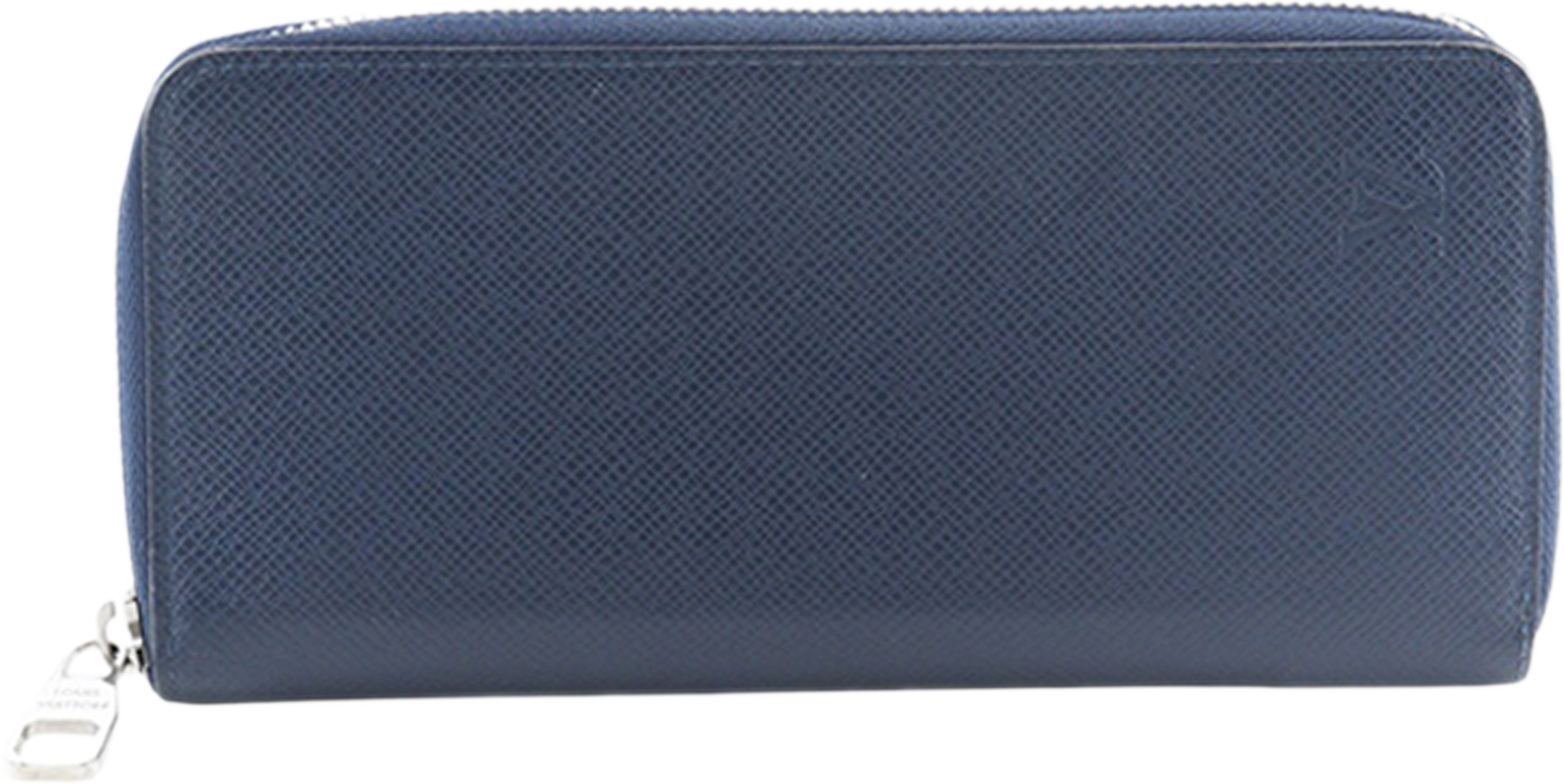 Louis Vuitton Taiga Zippy Vertical Long Wallet, från Luxclusif, i färgen navy. Klicka för att öppna bilden i stort format