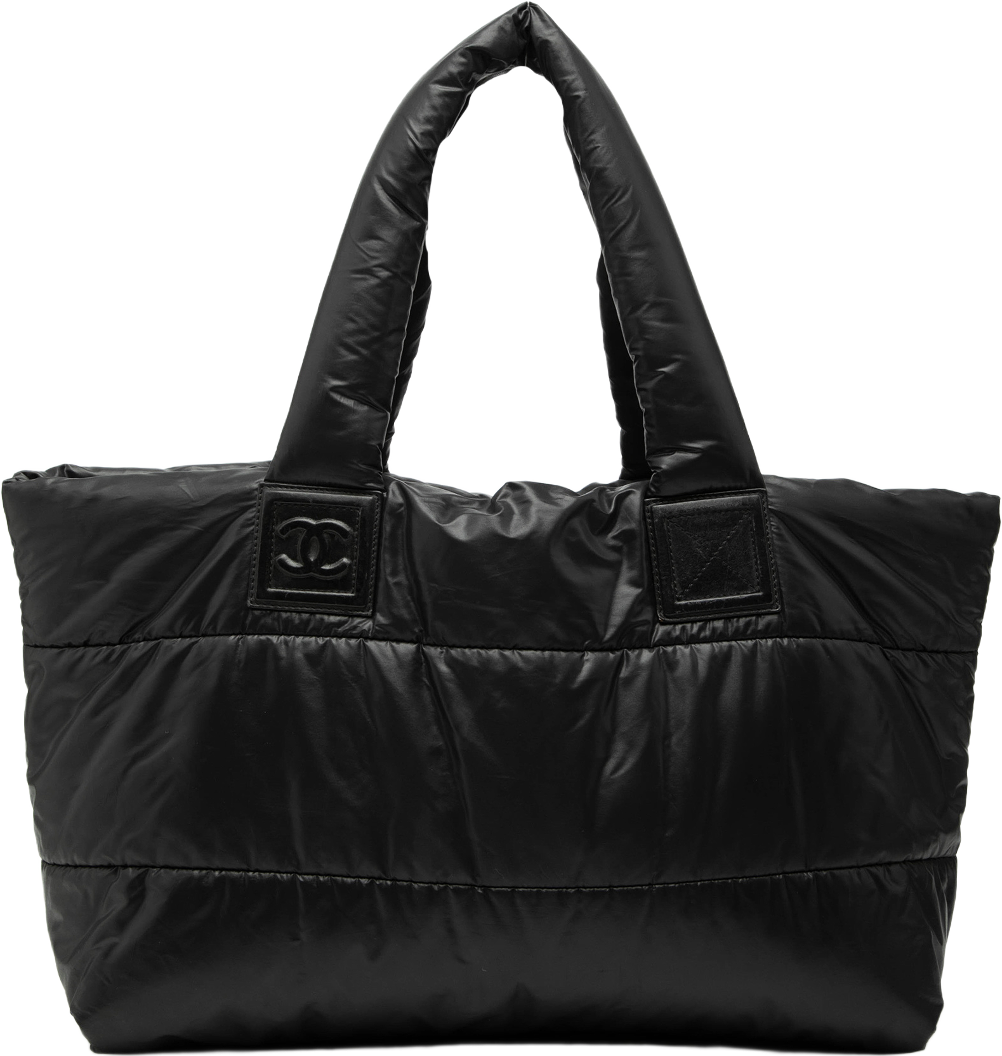 Chanel Medium Quilted Nylon Coco Cocoon Tote, från Luxclusif, i färgen black. Klicka för att öppna bilden i stort format