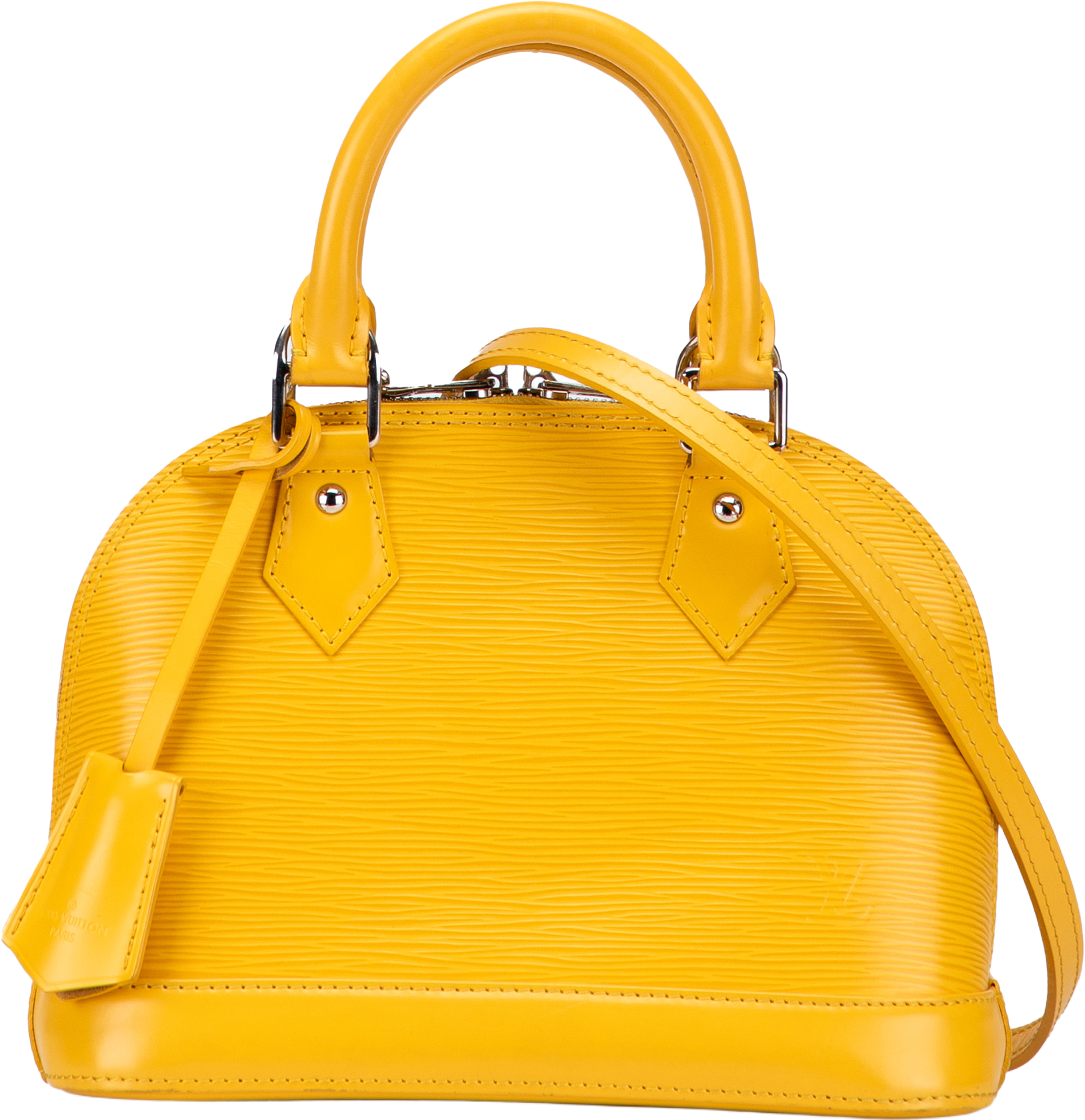 Louis Vuitton Epi Alma Bb, från Luxclusif, i färgen yellow. Klicka för att öppna bilden i stort format