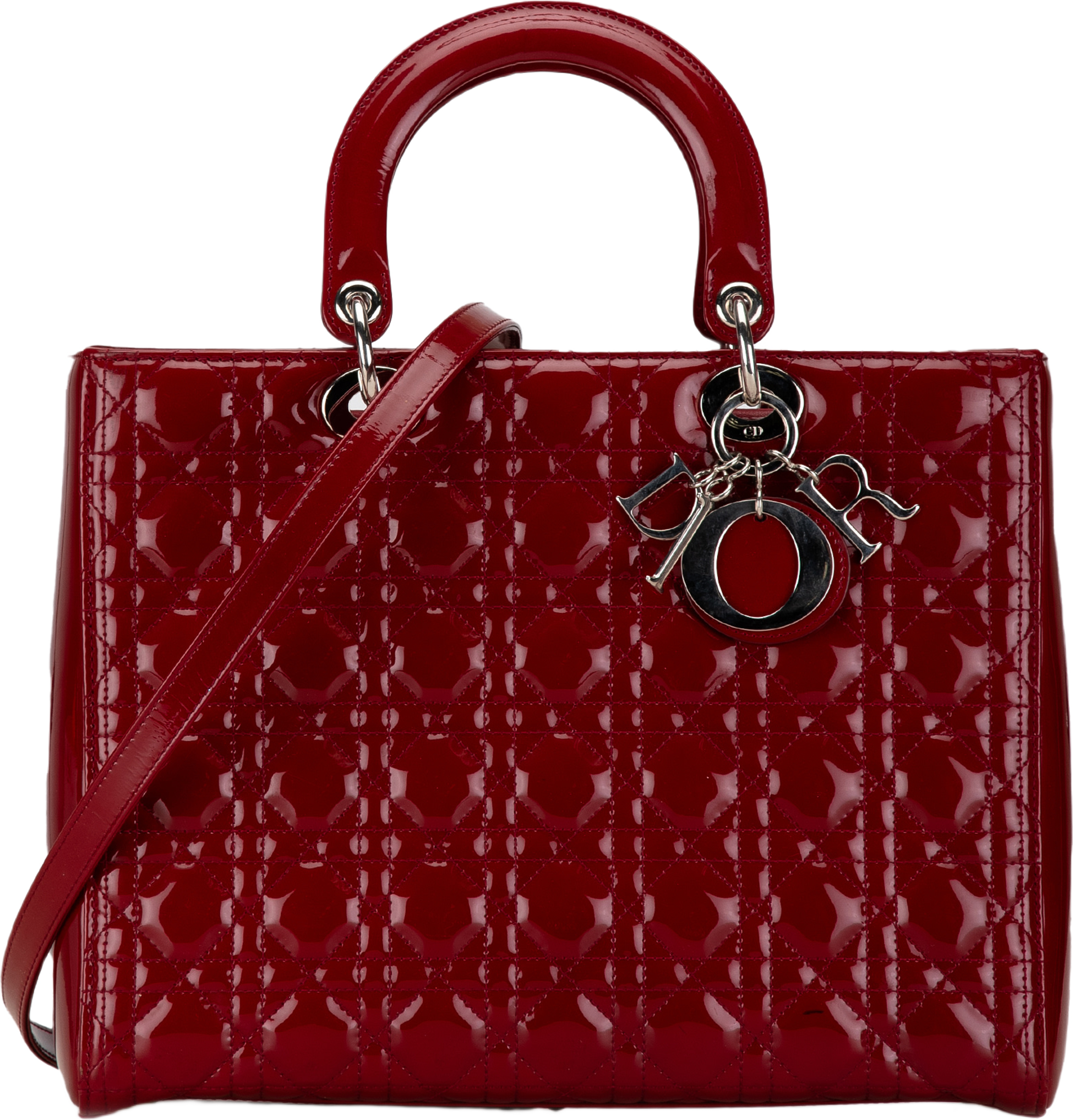 Dior Large Patent Cannage Lady Dior