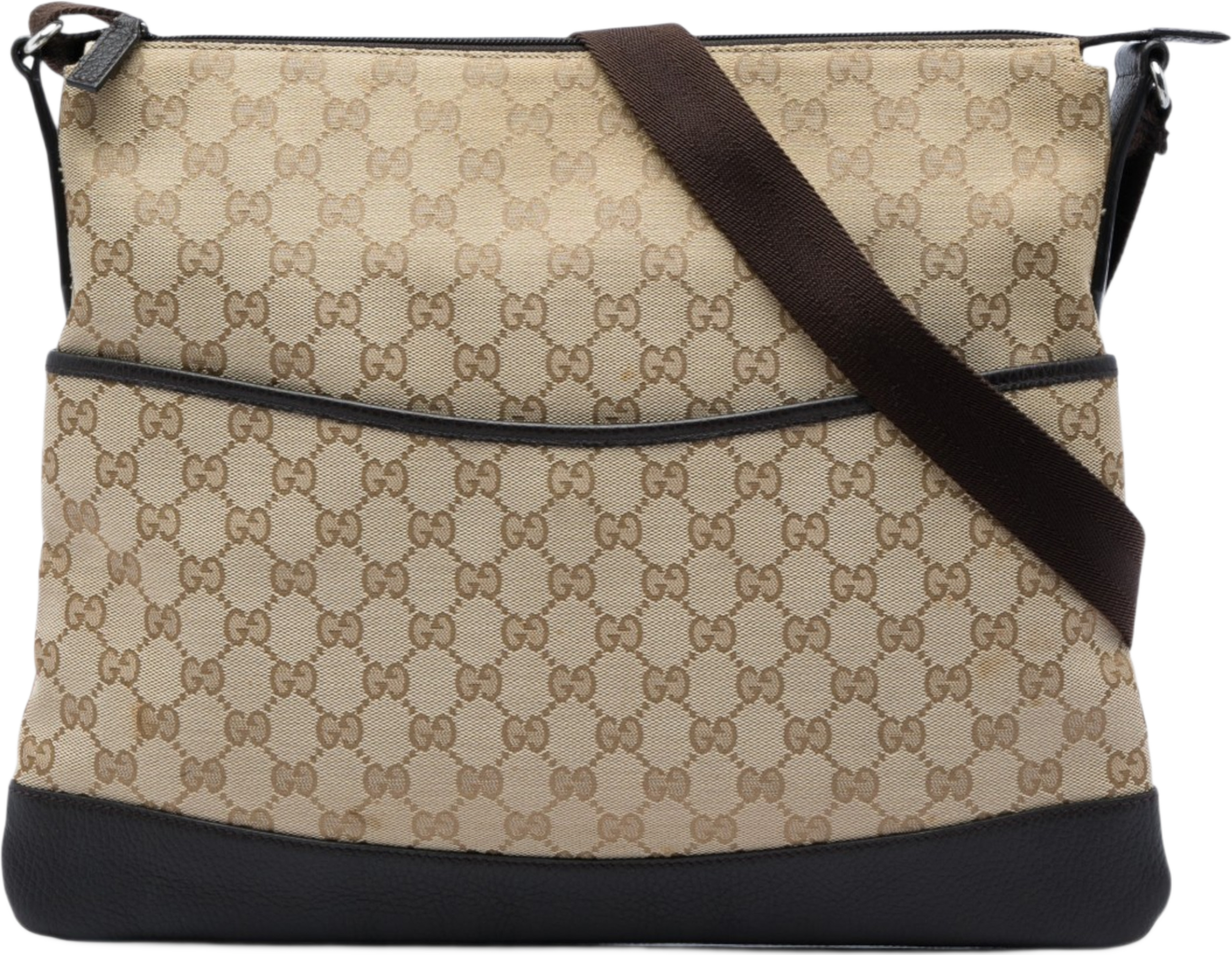 Gucci Gg Canvas Crossbody, från Luxclusif, i färgen beige. Klicka för att öppna bilden i stort format