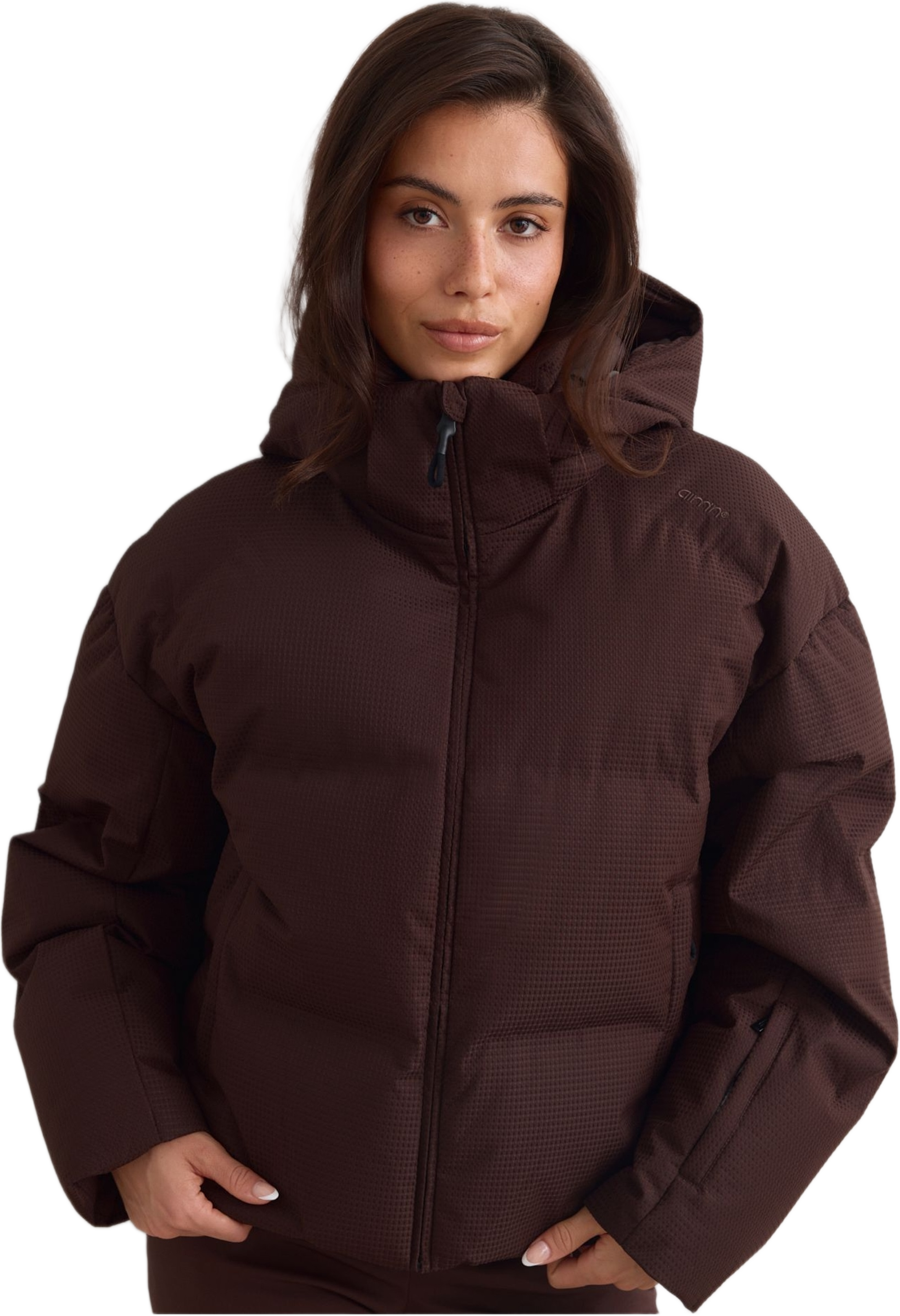 Cortina Puffer Jacket, från aim'n, i färgen chocolate. Klicka för att öppna bilden i stort format