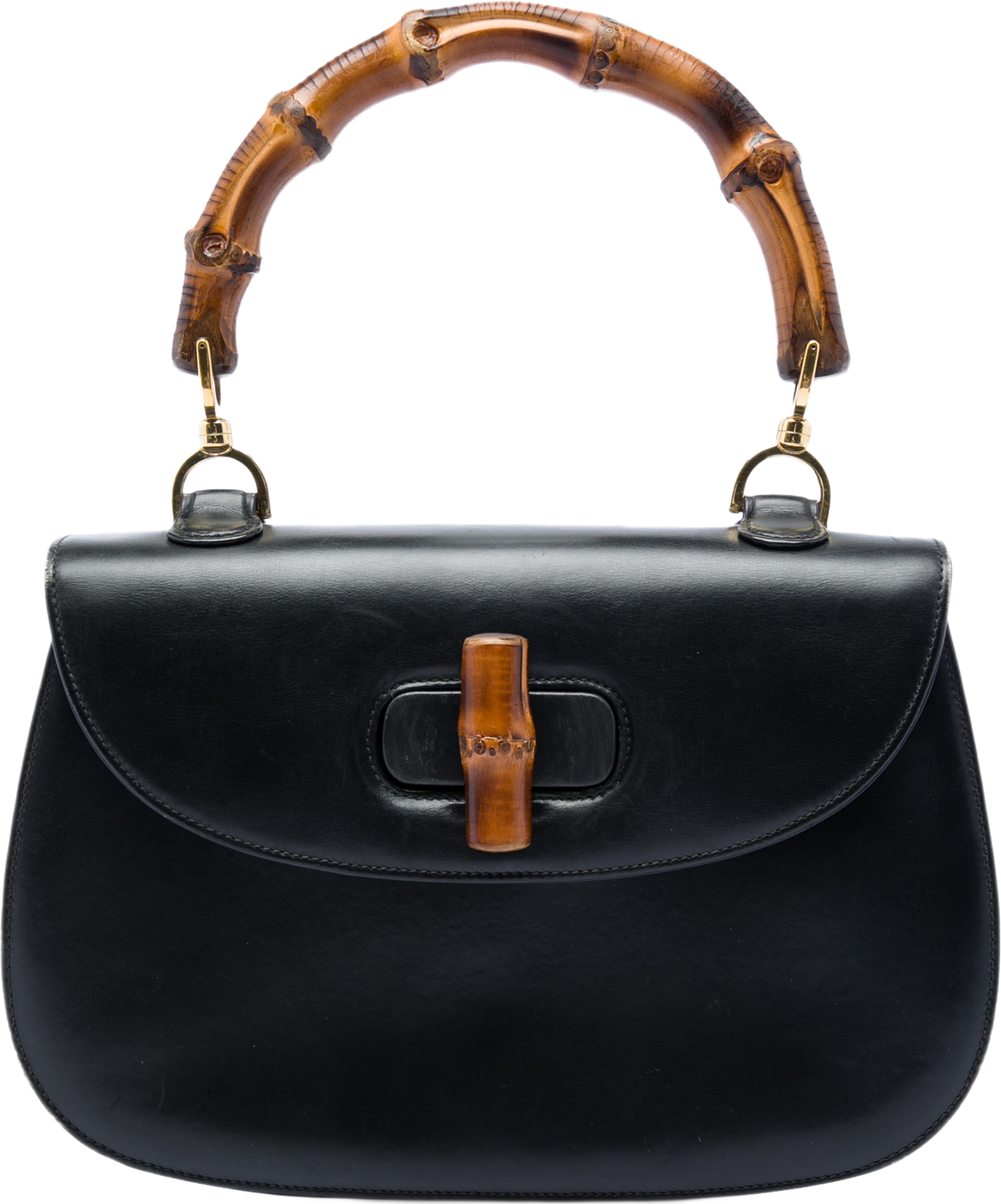 Gucci Calfskin Bamboo Night, från Luxclusif, i färgen svart. Klicka för att öppna bilden i stort format