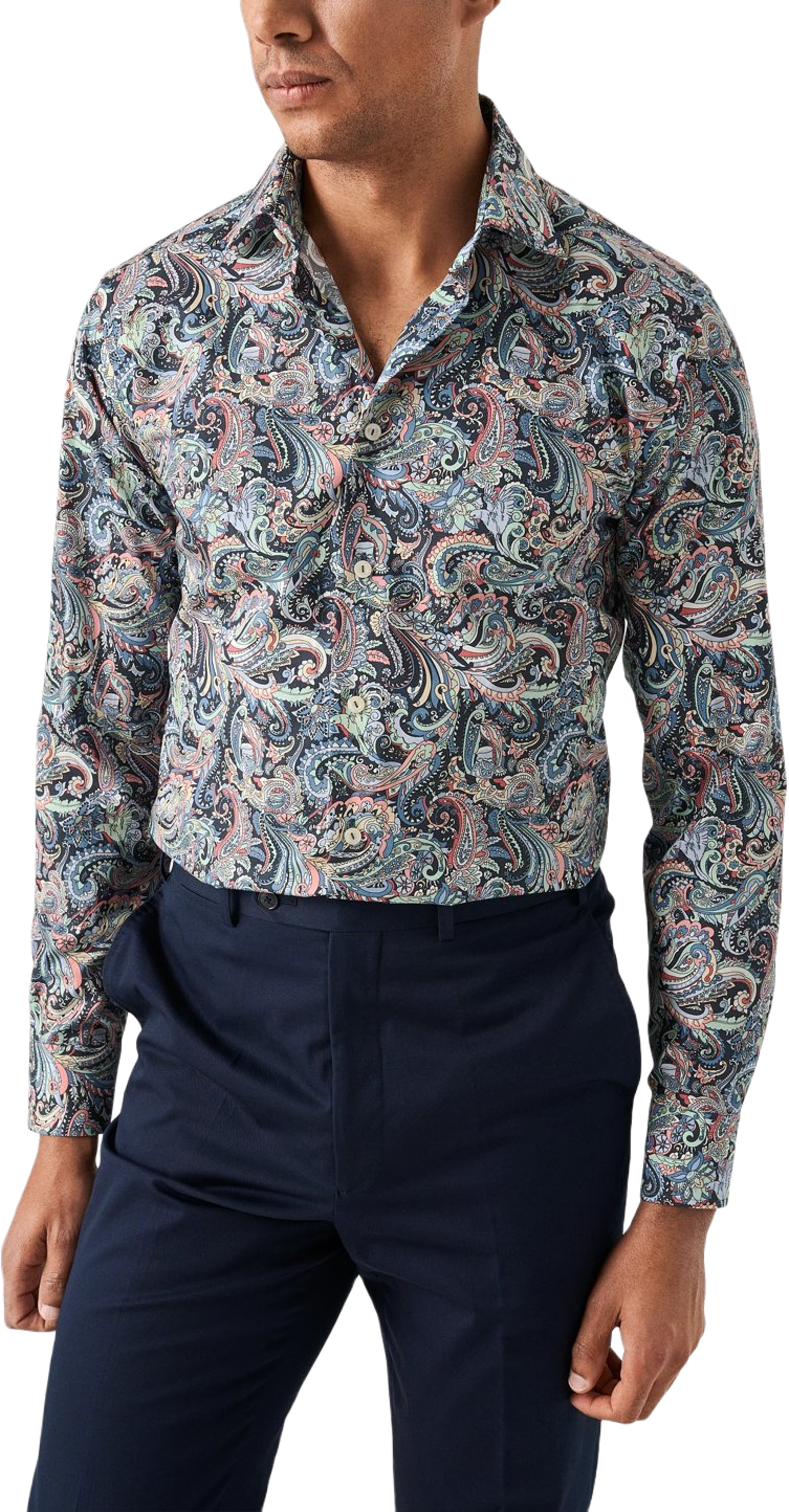 Signature Twill-skjorta Slim Fit, från Eton, i färgen multi. Klicka för att öppna bilden i stort format