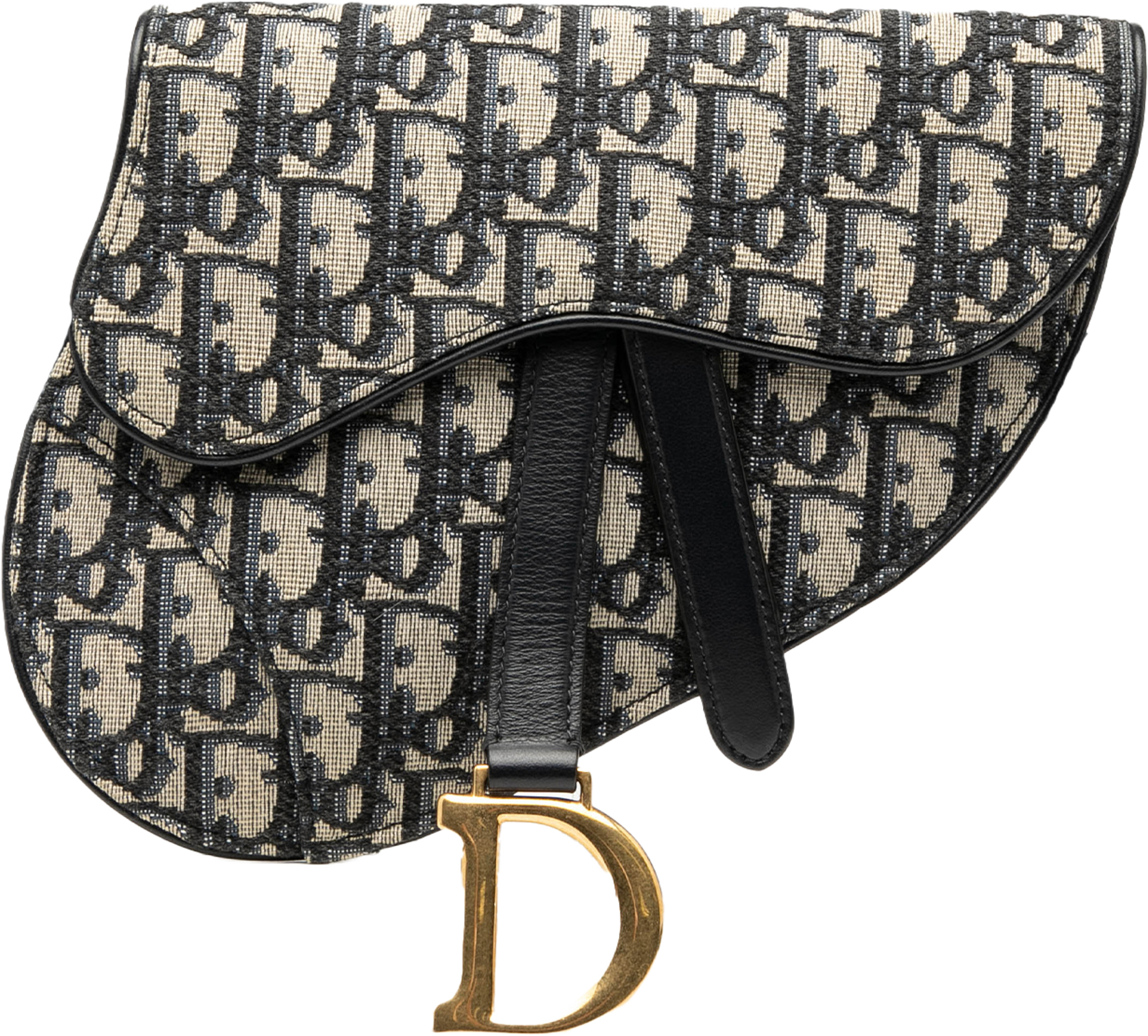 Dior Oblique Canvas Saddle Belt Bag, från Luxclusif, i färgen blue. Klicka för att öppna bilden i stort format