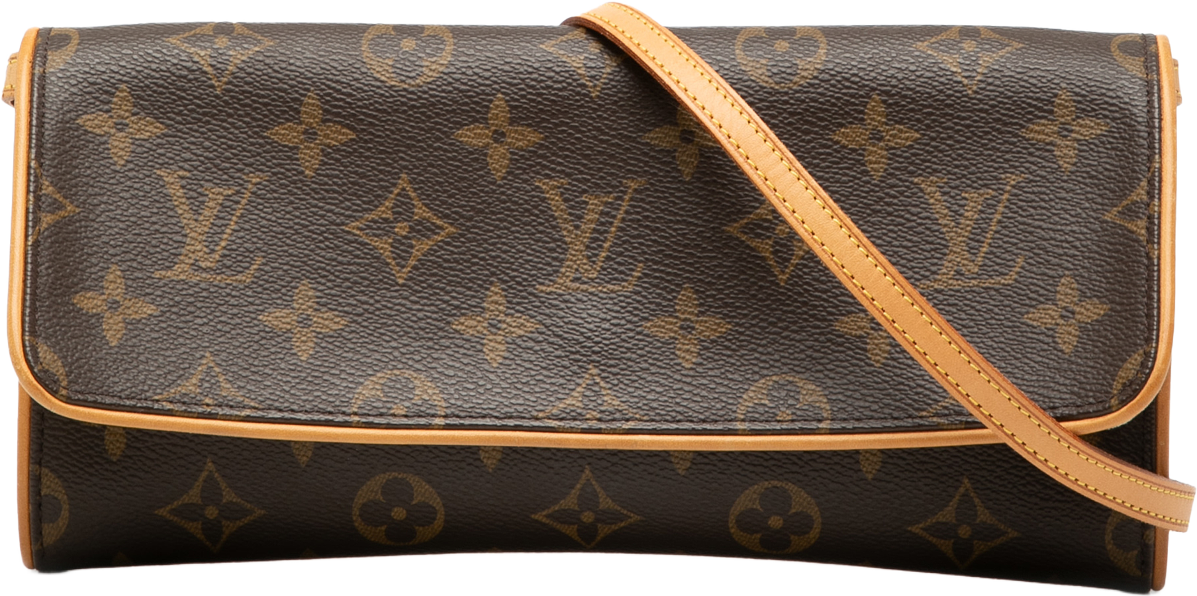 Louis Vuitton Monogram Pochette Twin Gm, från Luxclusif, i färgen brown. Klicka för att öppna bilden i stort format