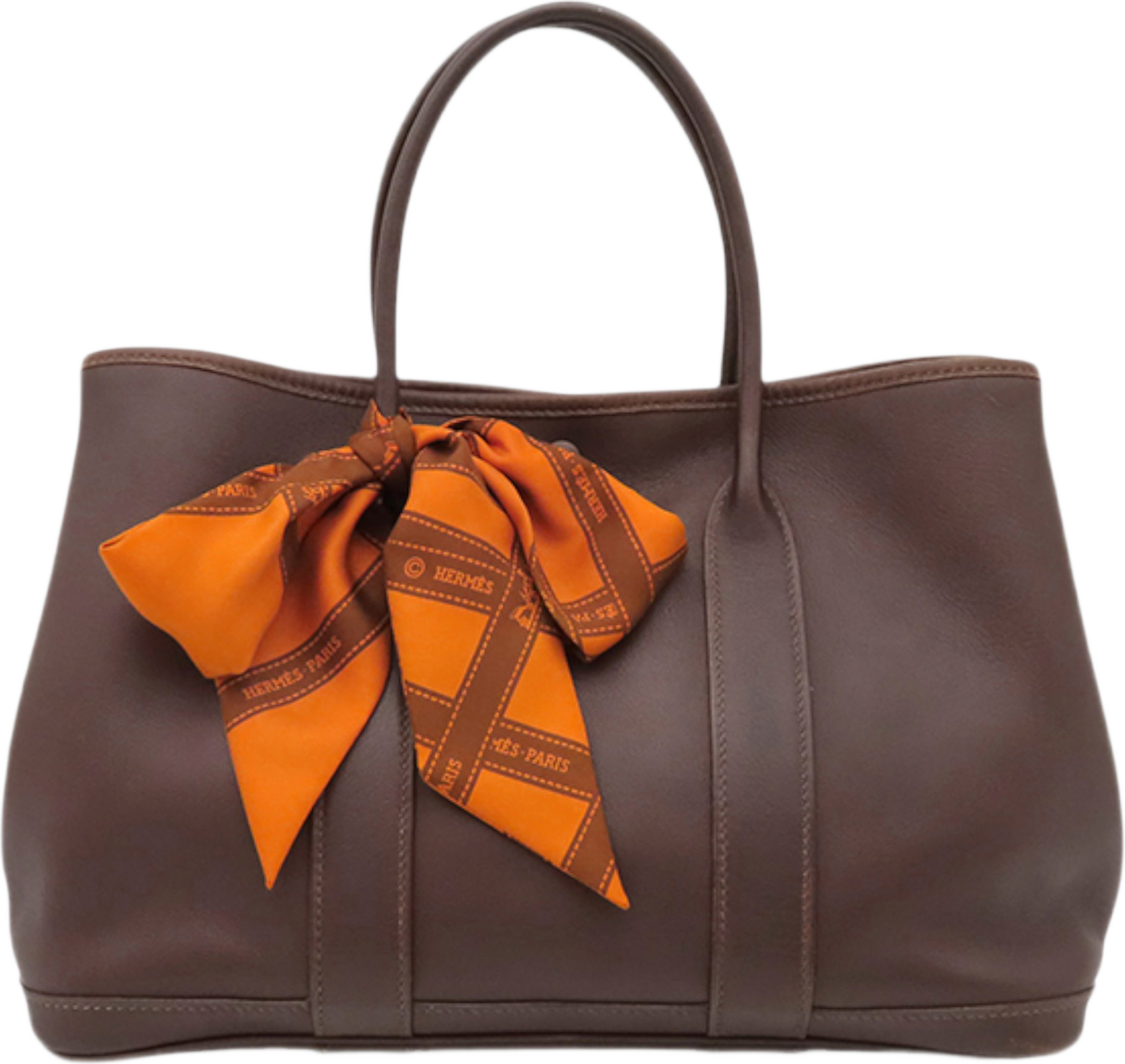 Hermès Swift And Silk Bolduc Twilly Garden Party 30, från Luxclusif, i färgen brown. Klicka för att öppna bilden i stort format