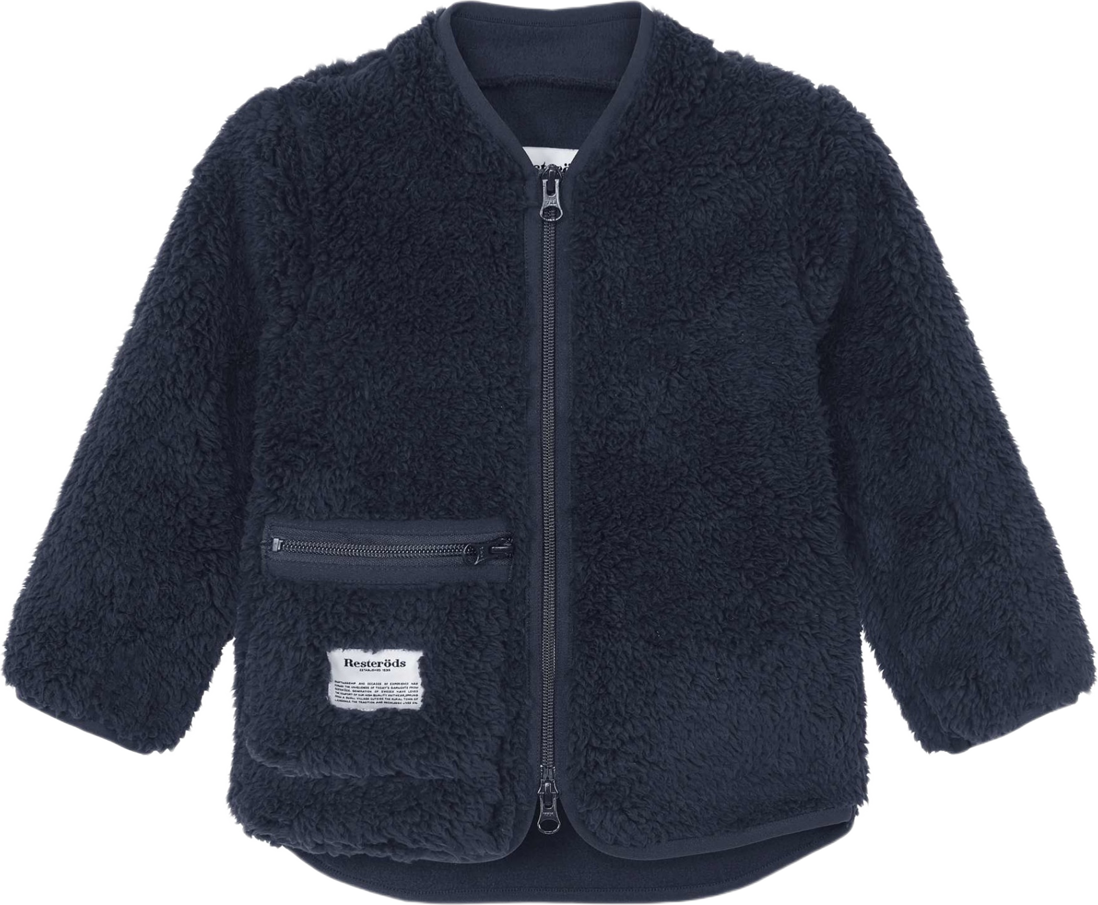 Återvunnen Polyester, Fleece Jacka "kids", Svart