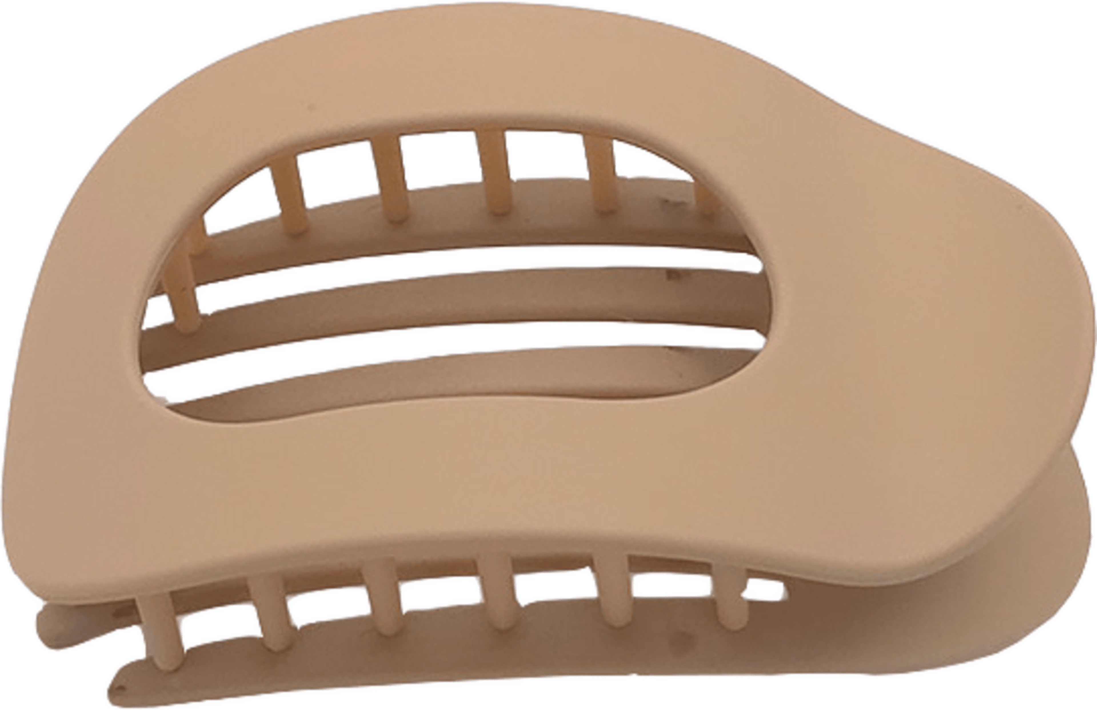Oval Hårklämma Matt Beige 9,5cm, från Complement, i färgen beige.
