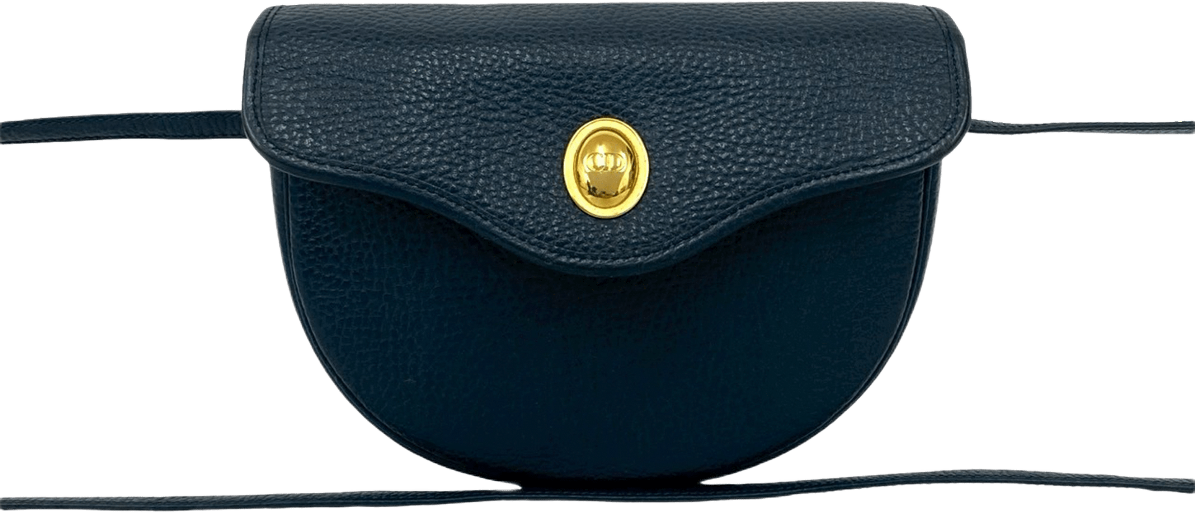 Dior Leather Crossbody, från Luxclusif, i färgen navy. Klicka för att öppna bilden i stort format