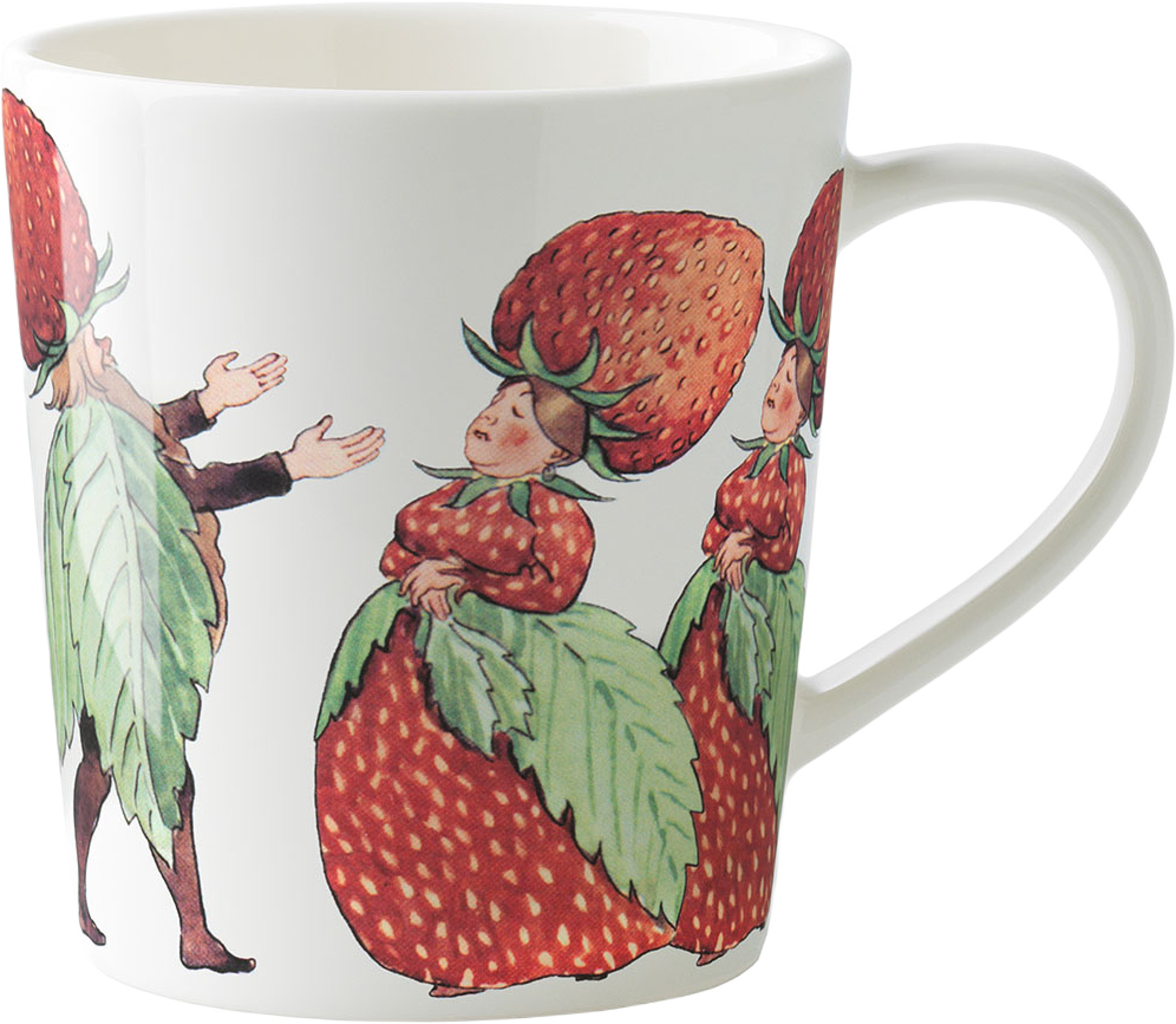 Elsa Beskow Mugg 40 cl with handle The Strawberry Family