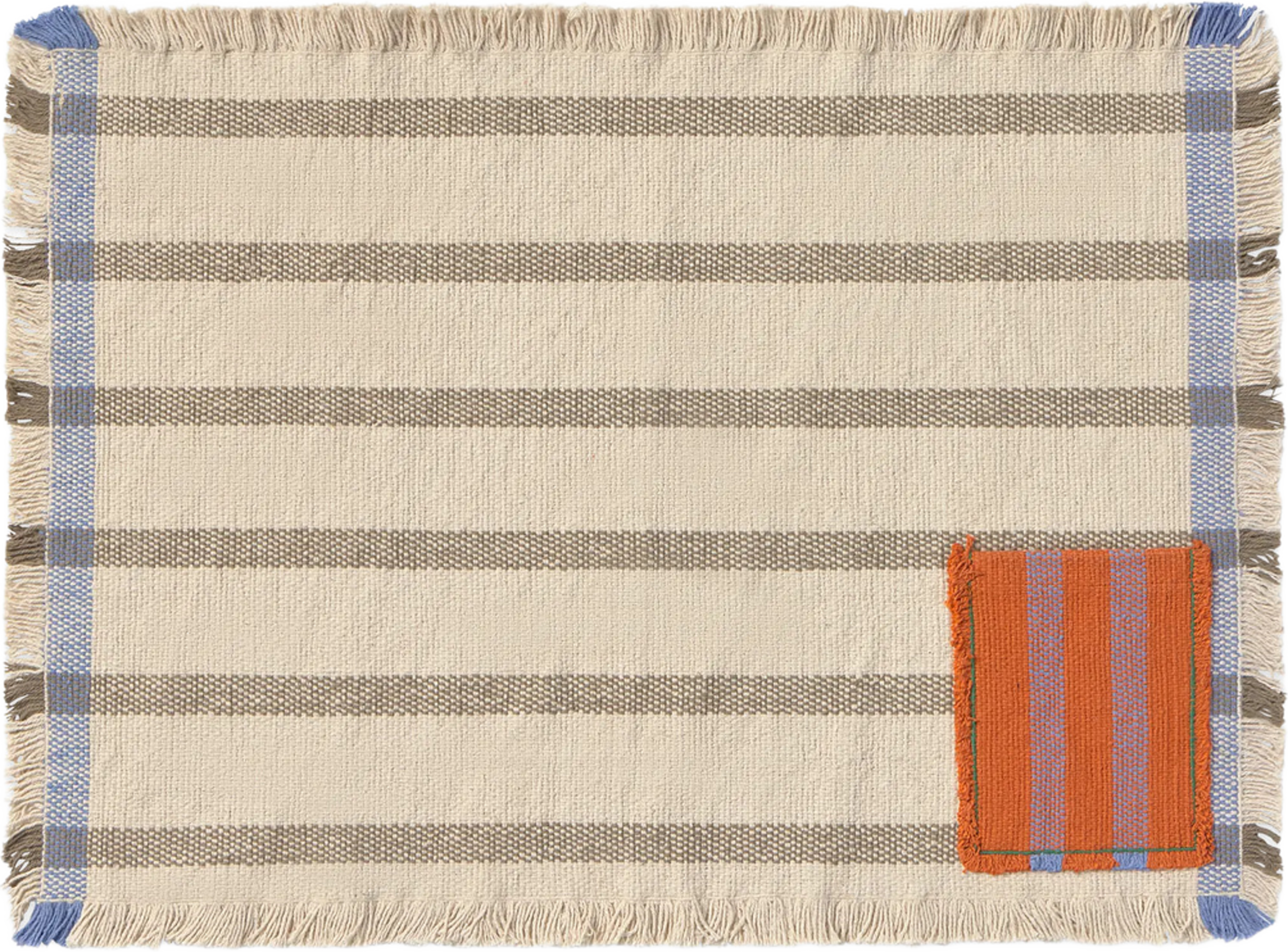 Bordstabletter Pocket Handvävda - 2 pack, från LORENA CANALS, i färgen naturlig, jordbrun, jeansblå, terrakotta, monstera. Klicka för att öppna bilden i stort format