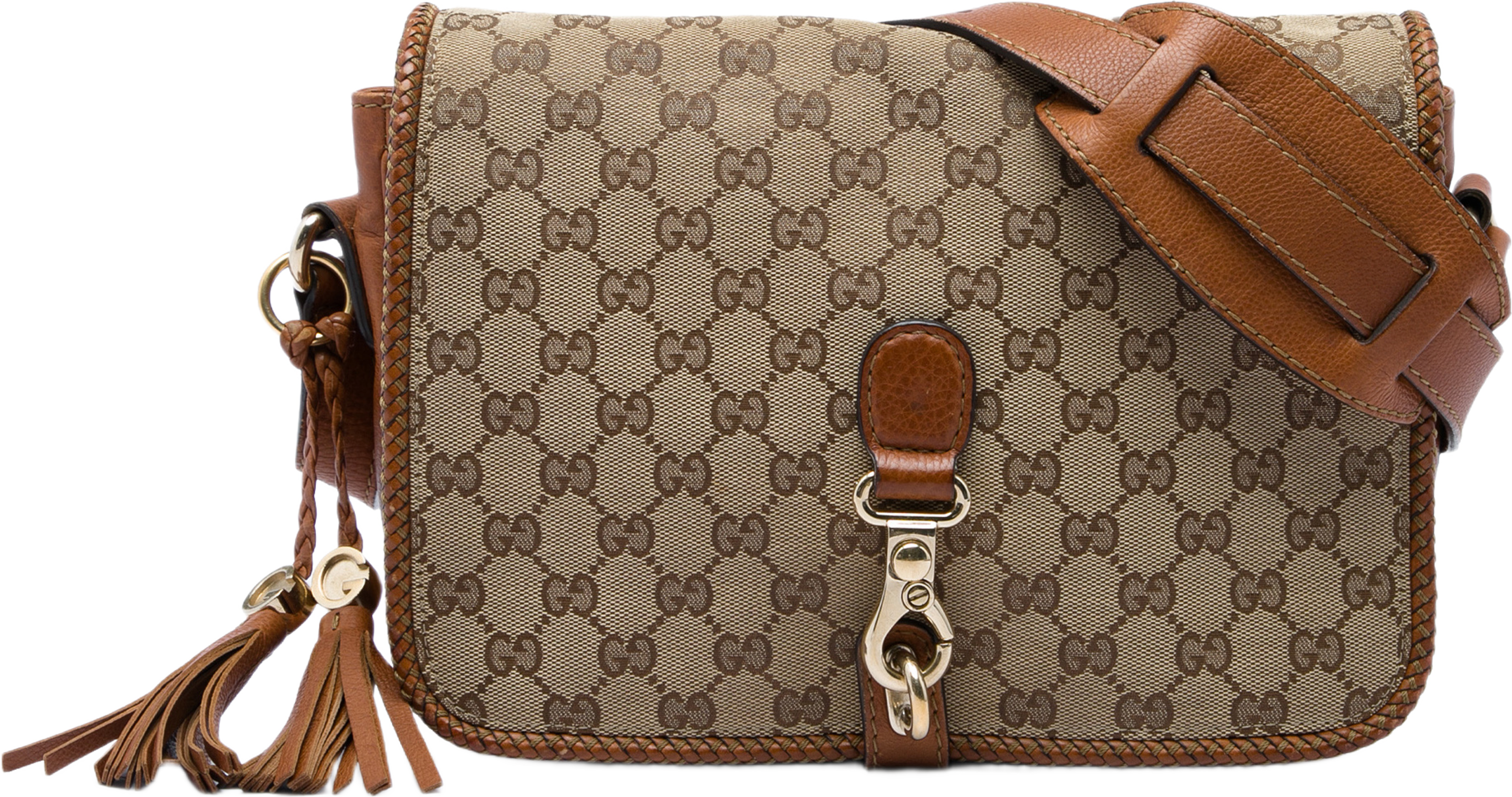 Gucci Gg Canvas Marrakech Crossbody, från Luxclusif, i färgen beige. Klicka för att öppna bilden i stort format