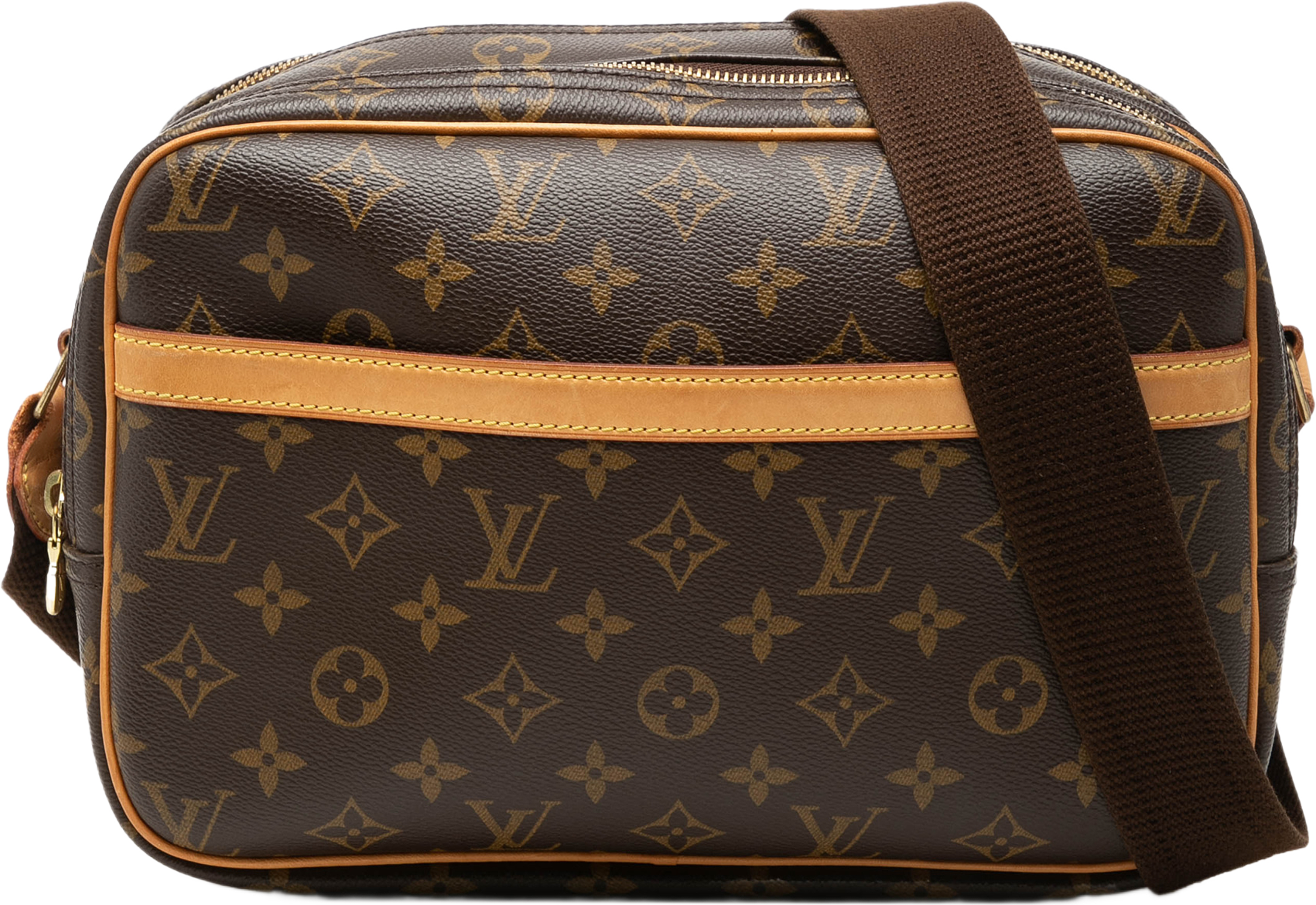 Louis Vuitton Monogram Reporter Pm, från Luxclusif, i färgen brun. Klicka för att öppna bilden i stort format