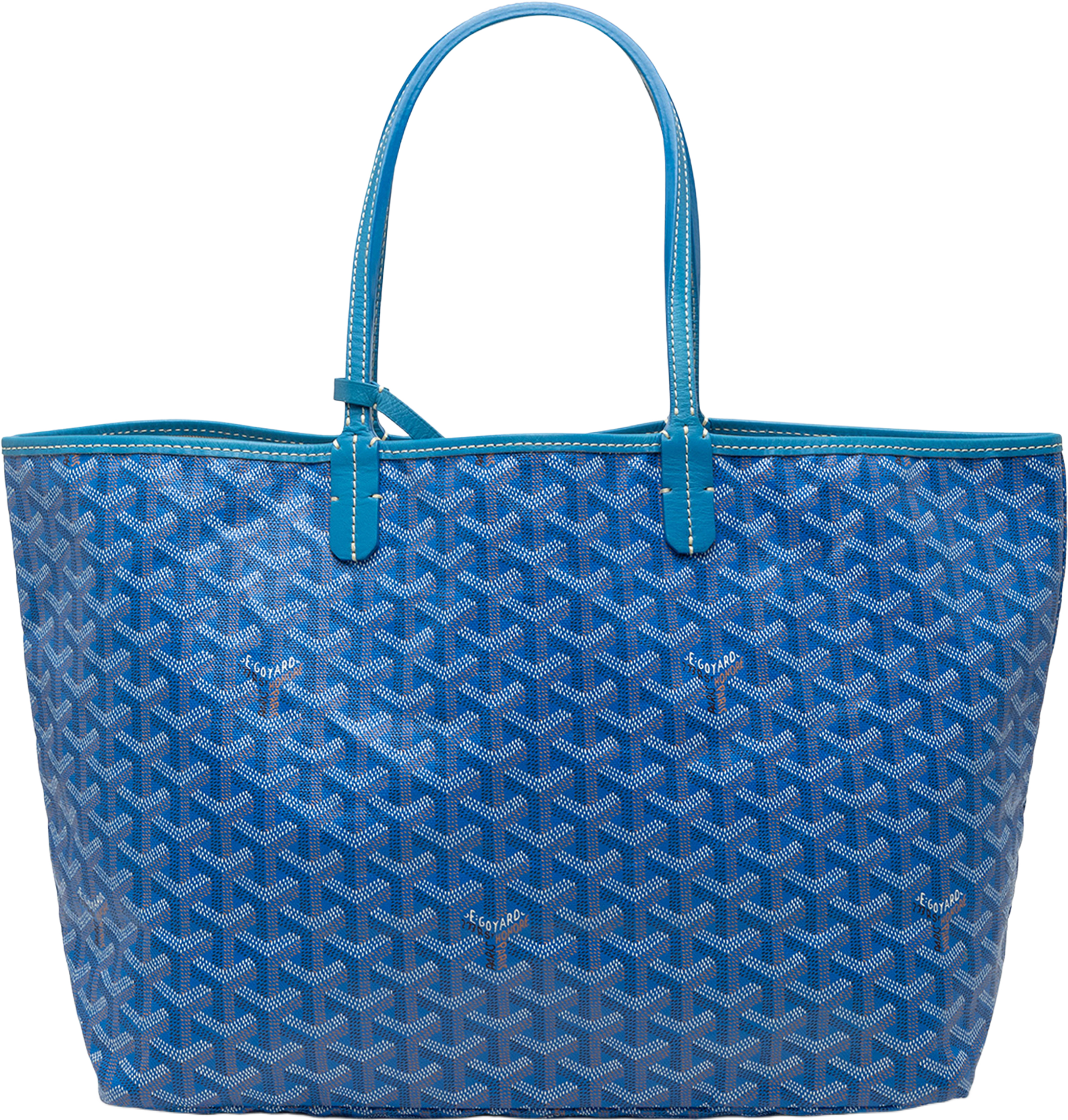 Goyard Goyardine Saint Louis Pm, från Luxclusif, i färgen blue. Klicka för att öppna bilden i stort format