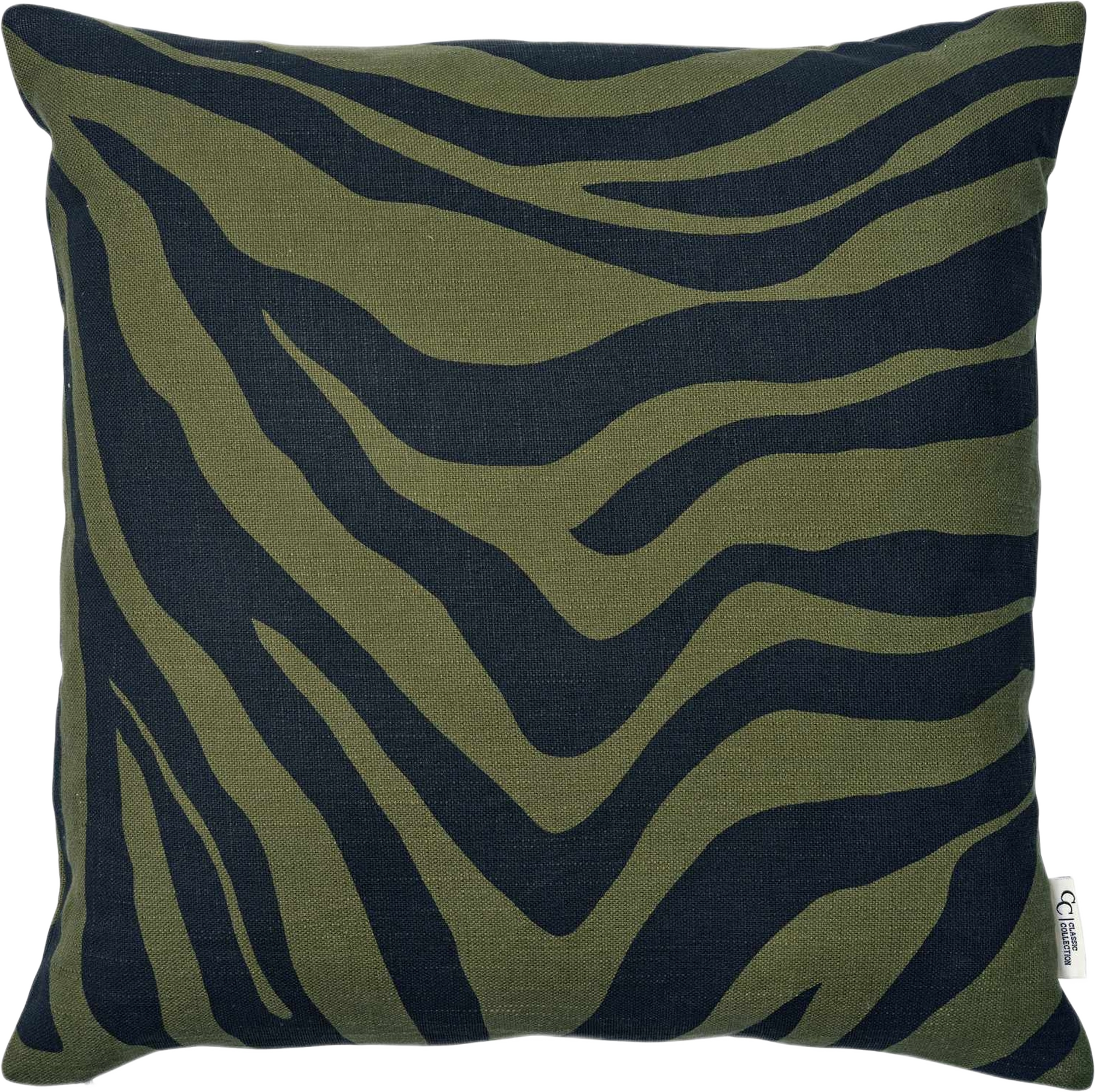 Kuddfodral Savannah 50x50cm, från Classic Collection, i färgen grön/svart. Klicka för att öppna bilden i stort format