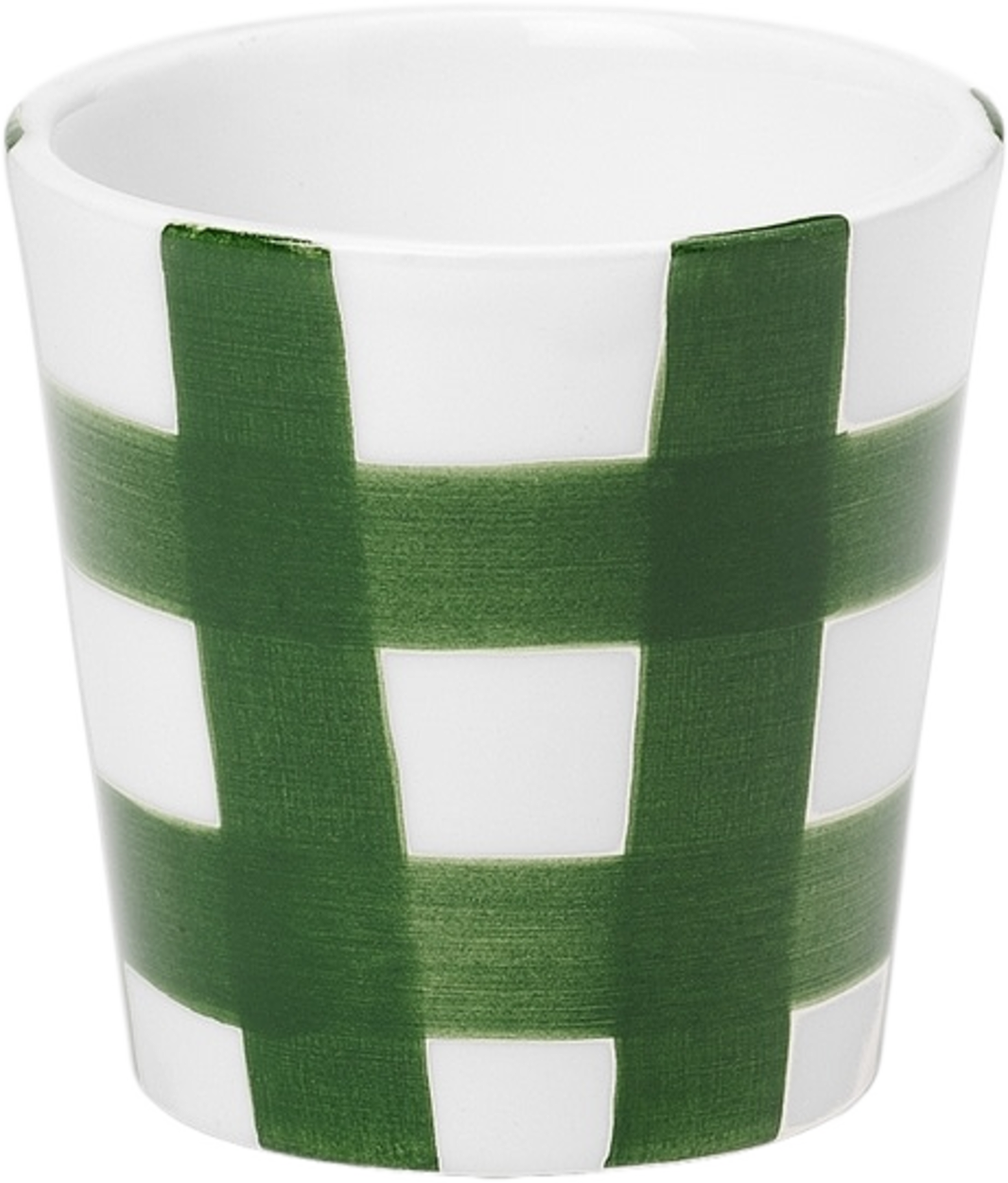 Iris Check Kopp - 8x8 Cm, från Pick A Poppy, i färgen green rutig. Klicka för att öppna bilden i stort format