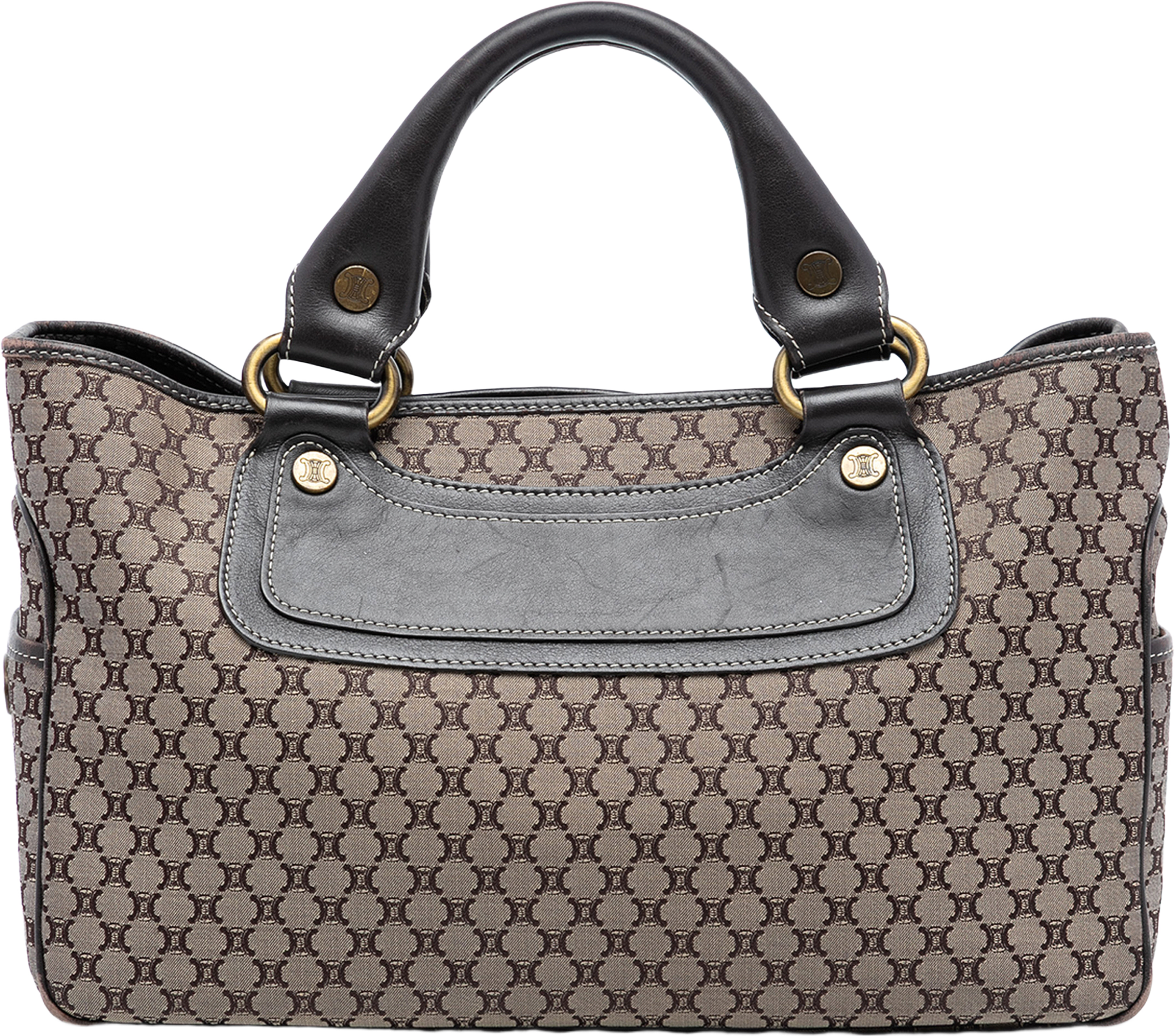 Celine Macadam Canvas Boogie Handbag, från Luxclusif, i färgen beige. Klicka för att öppna bilden i stort format