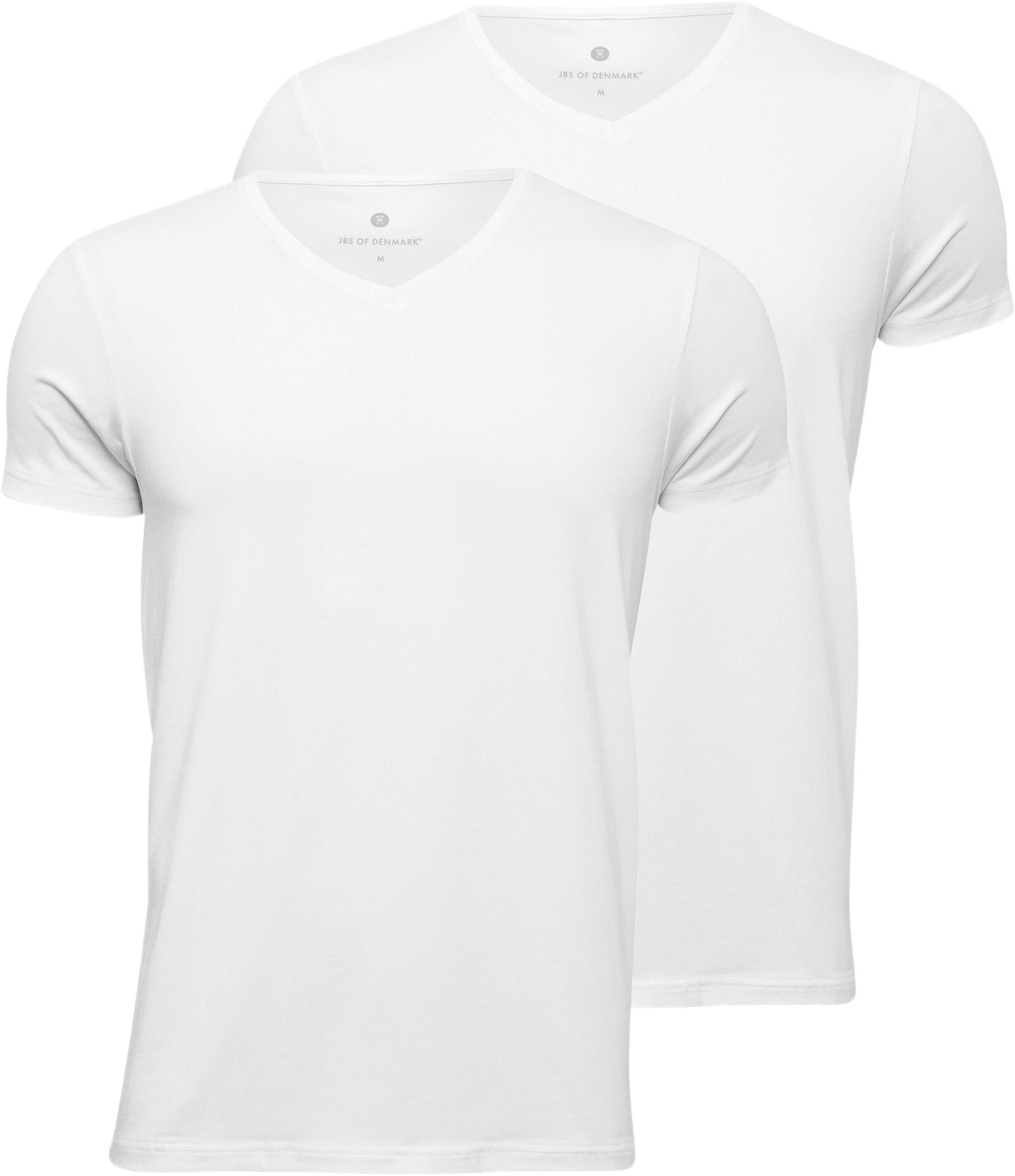 2-pack T-shirt V-neck - Bambuviskos, från JBS of Denmark, i färgen white. Klicka för att öppna bilden i stort format