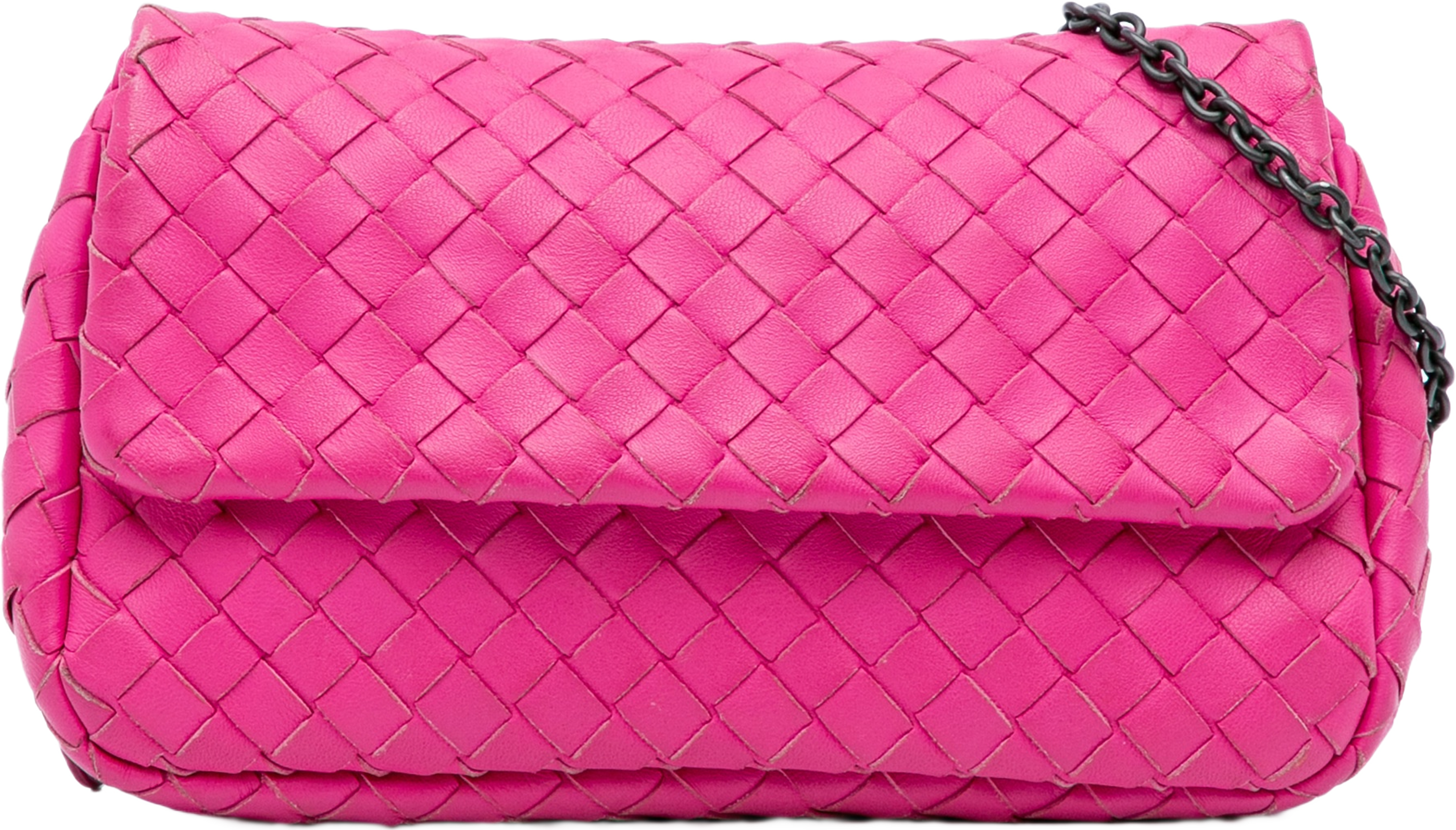 Bottega Veneta Small Calfskin Intrecciomirage Embossed Butterfly Chain Crossbody