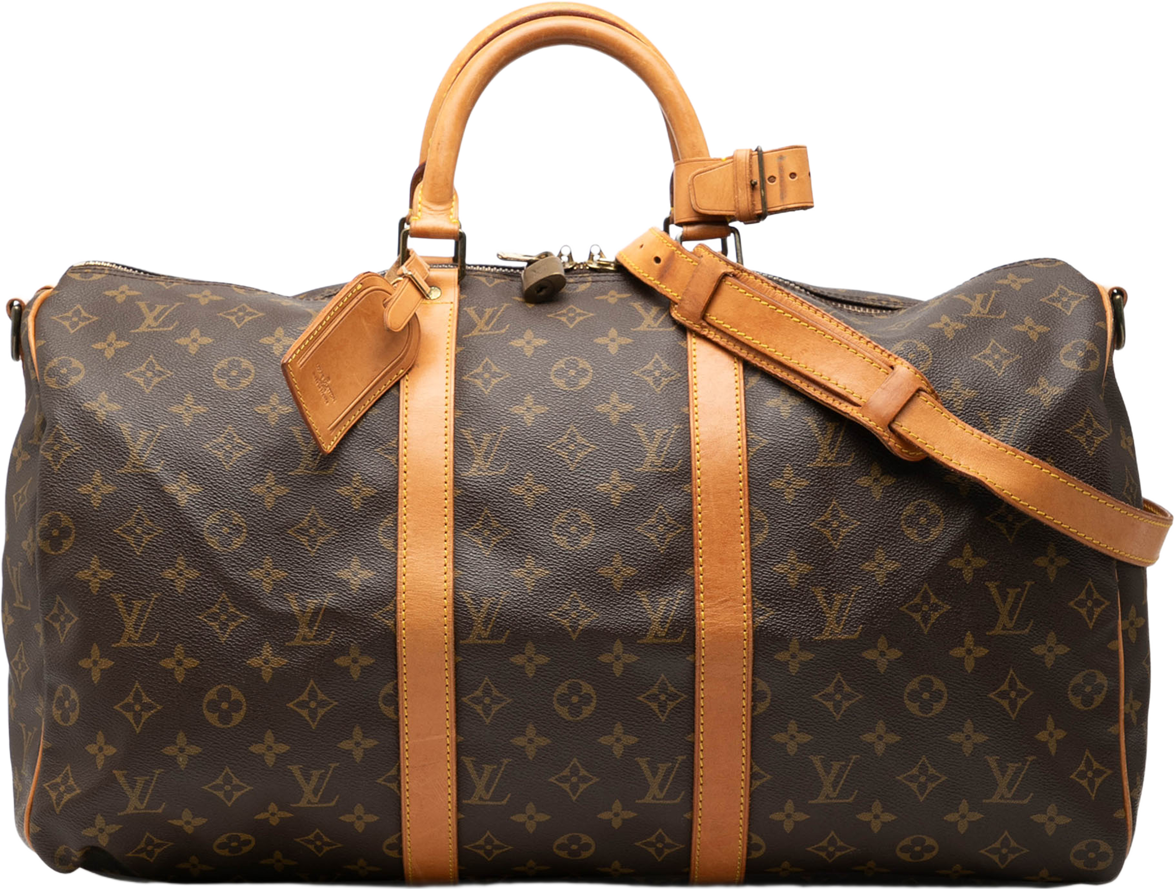 Louis Vuitton Monogram Keepall Bandouliere 50, från Luxclusif, i färgen brown. Klicka för att öppna bilden i stort format