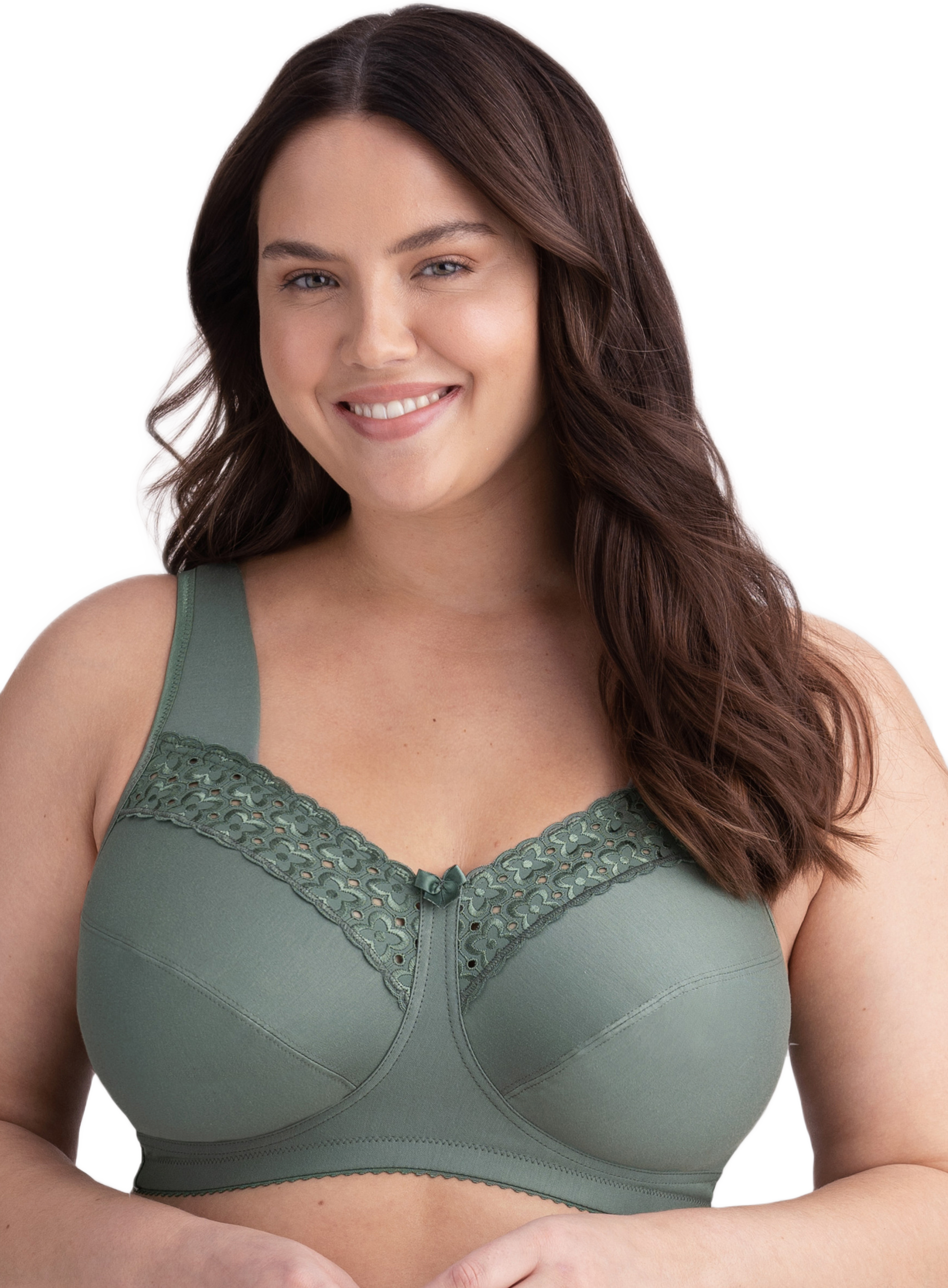 Broderie Anglaise Bomulls-bh Utan Bygel
