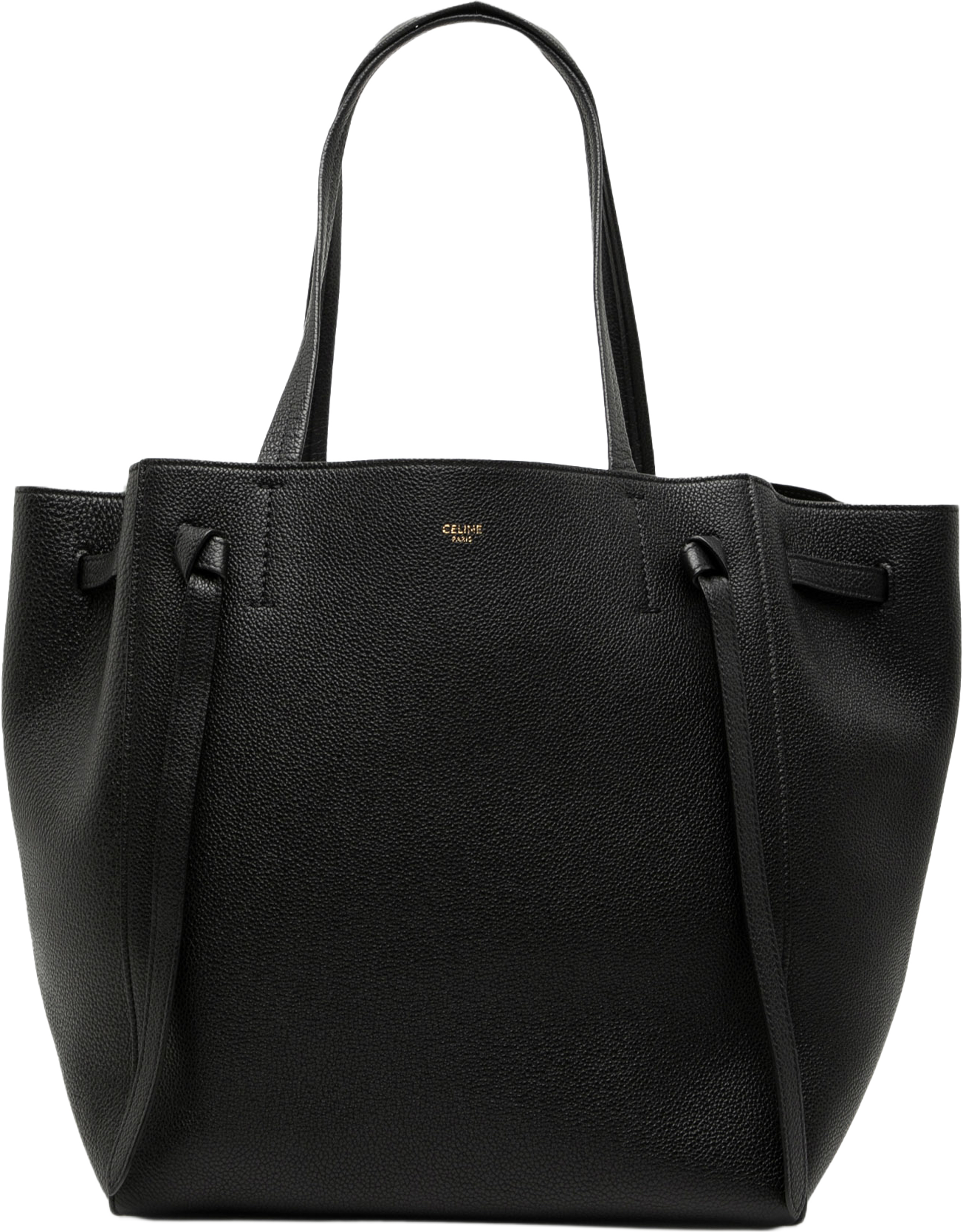 Celine Small Leather Phantom Cabas Tote, från Luxclusif, i färgen black. Klicka för att öppna bilden i stort format