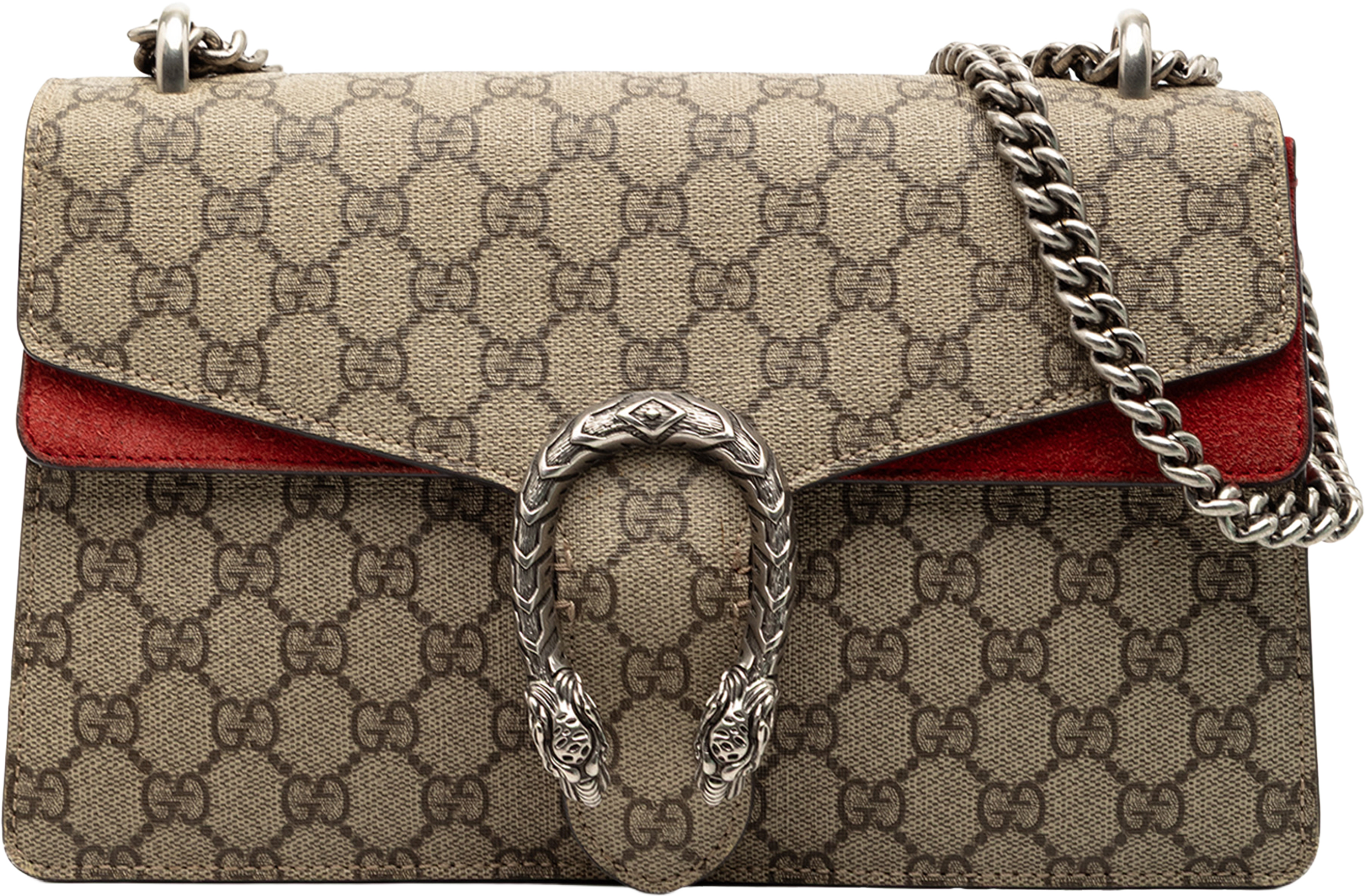 Gucci Medium Gg Supreme Dionysus Shoulder Bag, från Luxclusif, i färgen beige. Klicka för att öppna bilden i stort format