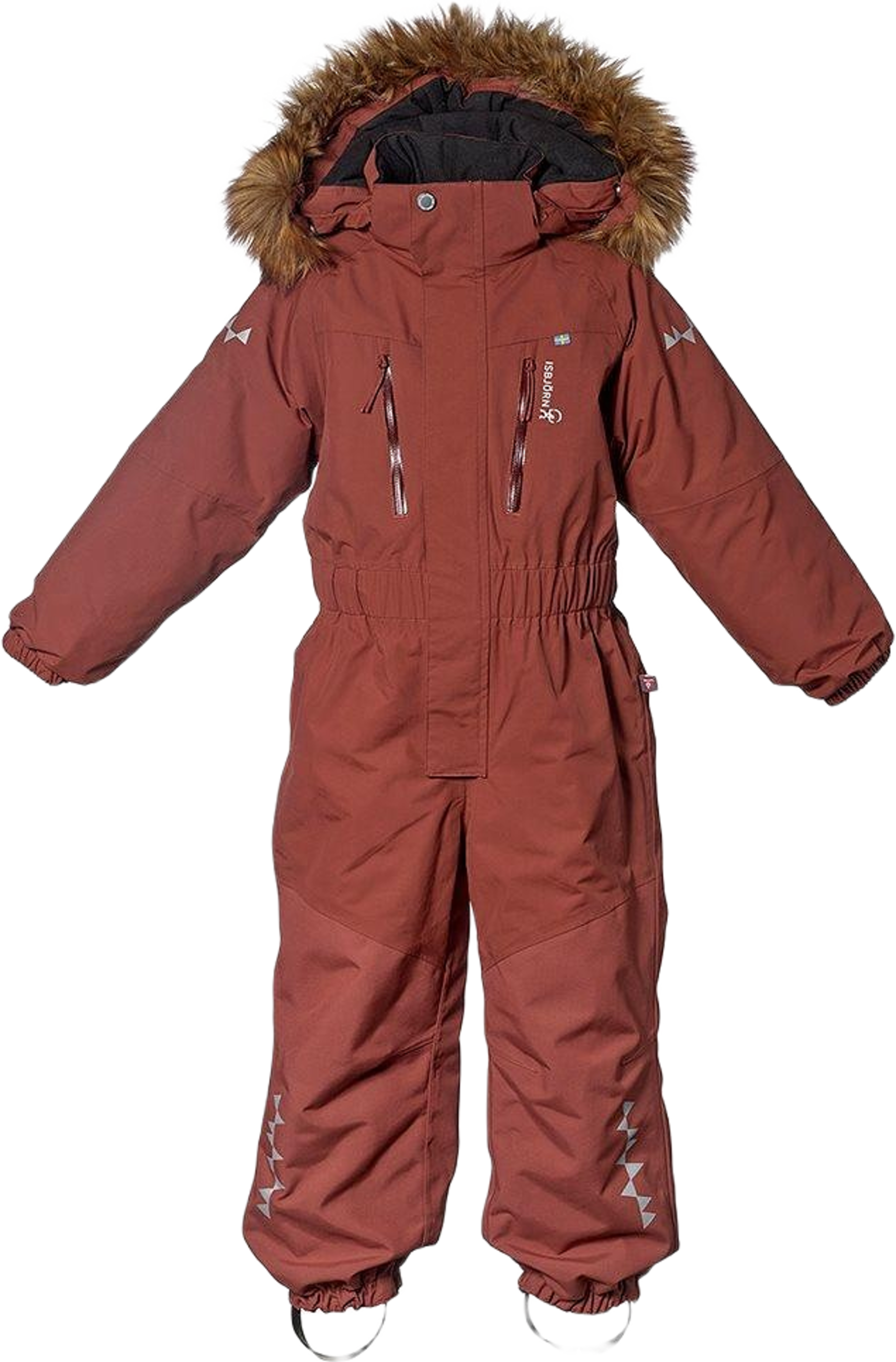 Isbjörn Snowlion Vinteroverall, från ISBJÖRN of Sweden, i färgen volcano. Klicka för att öppna bilden i stort format