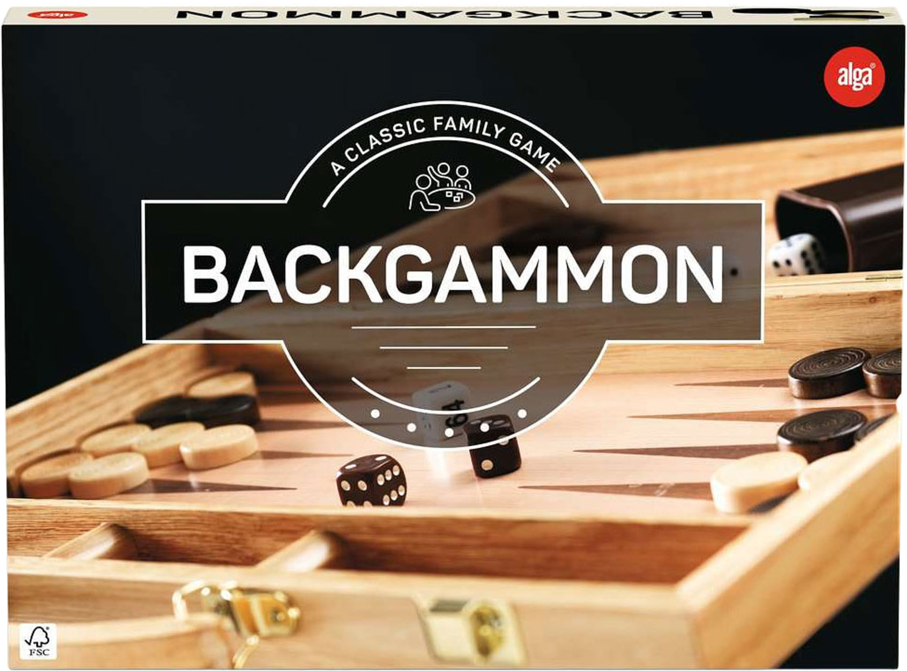 Backgammon, från ALGA. Klicka för att öppna bilden i stort format