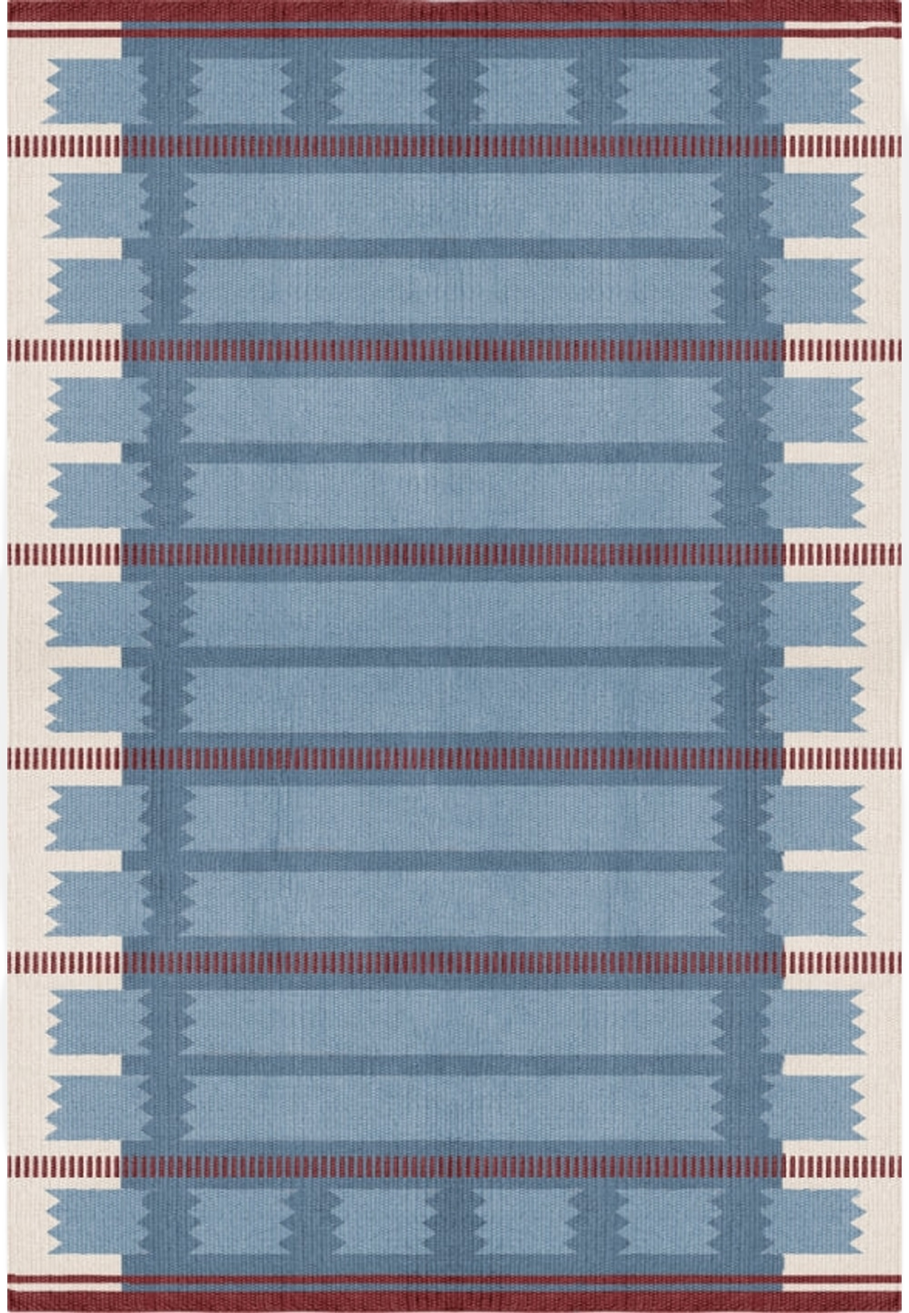 Röllakan Ullmatta 200x300 cm, från Layered, i färgen blå. Klicka för att öppna bilden i stort format