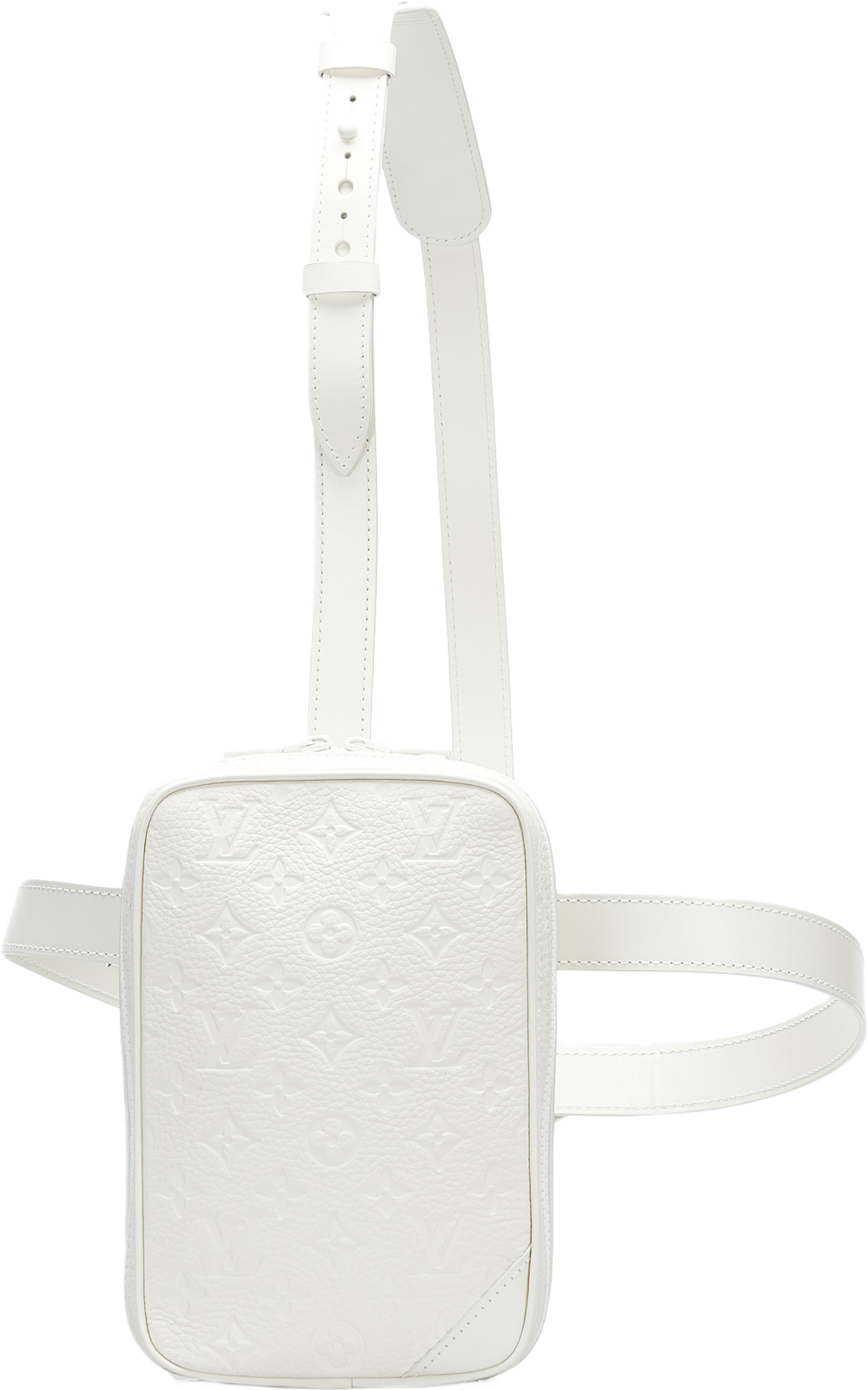 Louis Vuitton Monogram Taurillon Utility Side, från Luxclusif, i färgen white. Klicka för att öppna bilden i stort format