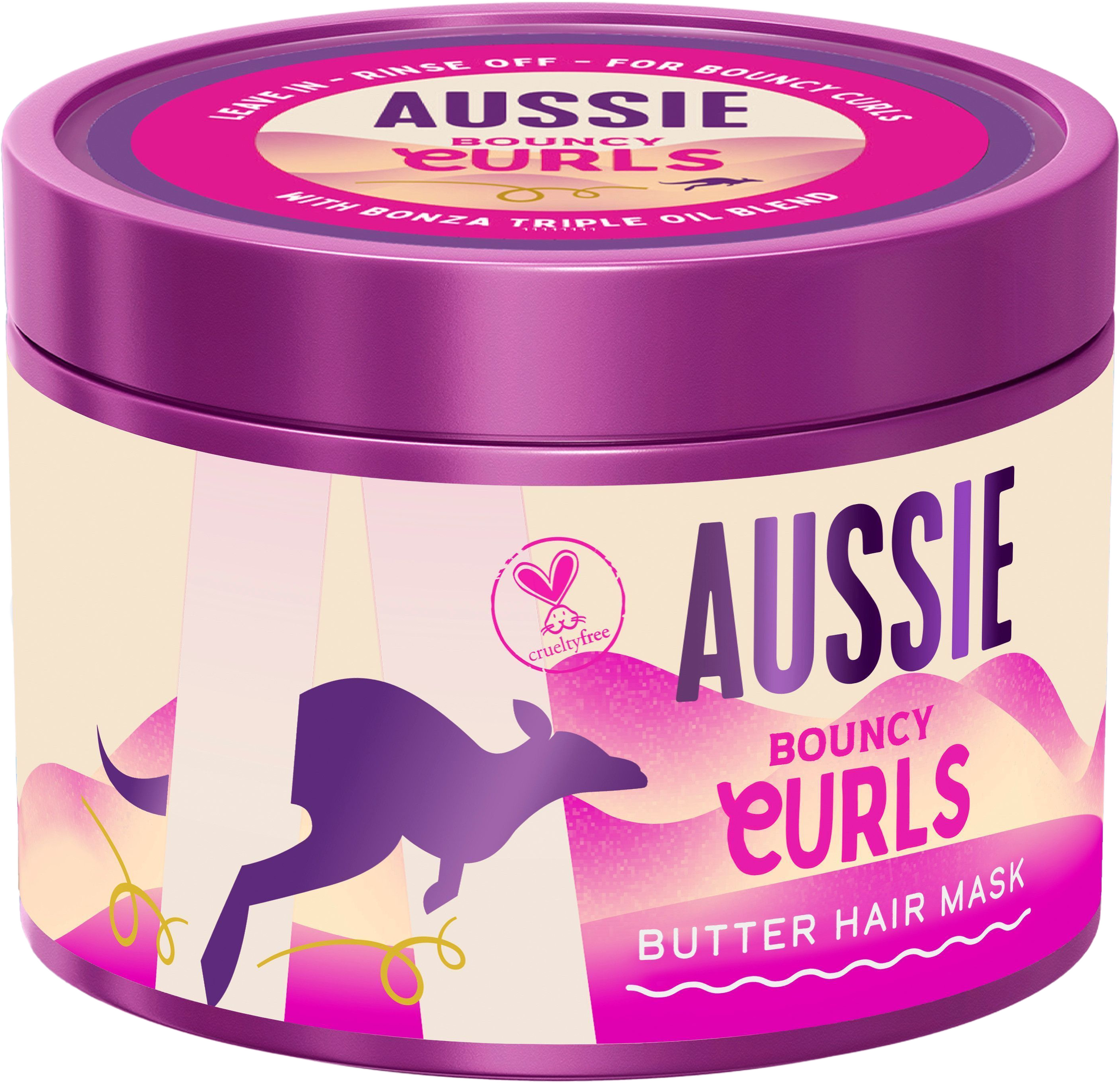 Bouncy Curls Butter Hårinpackning, från Aussie. Klicka för att öppna bilden i stort format