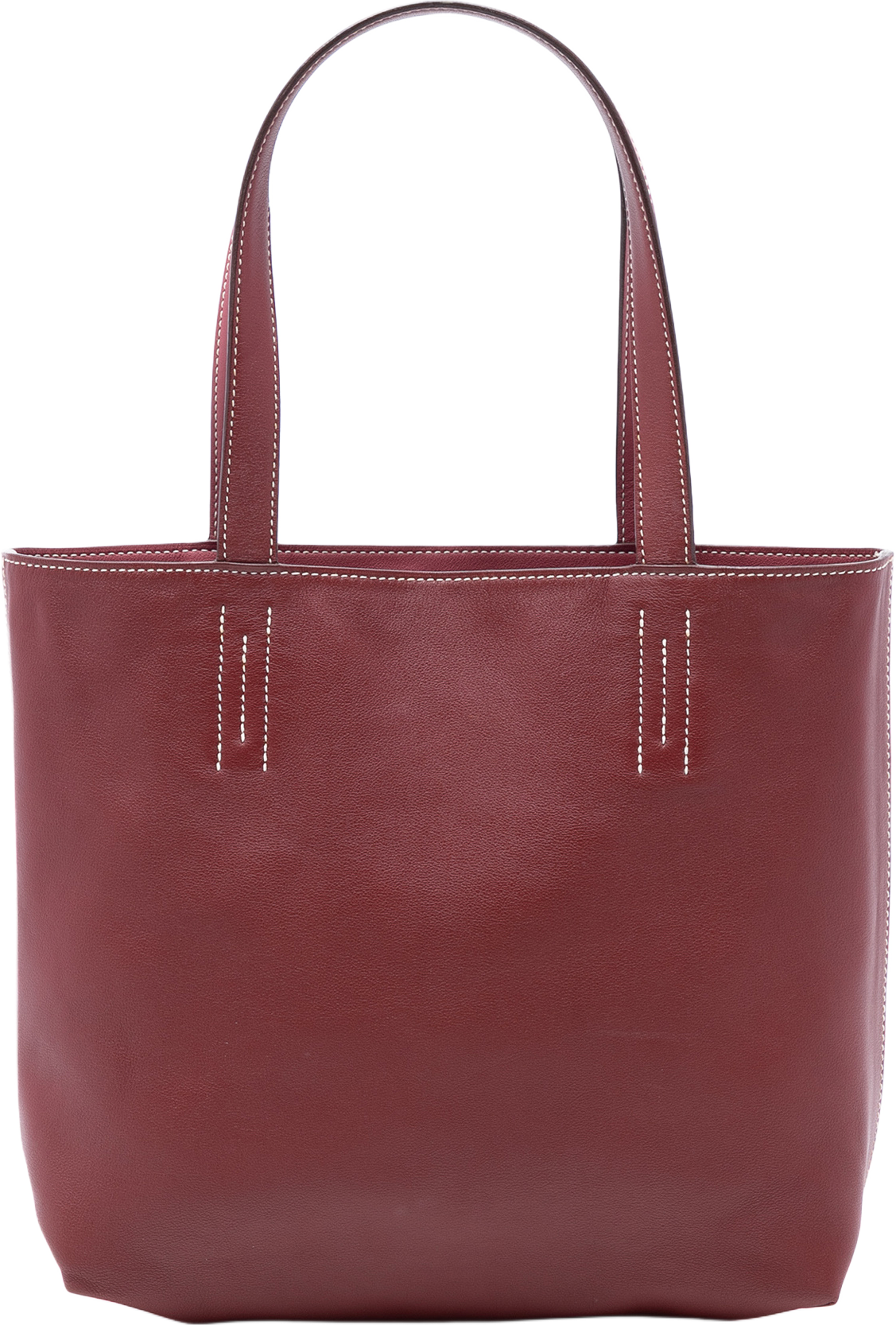 Hermès Swift And Veau Sikkim Double Sens 28, från Luxclusif, i färgen dark red. Klicka för att öppna bilden i stort format