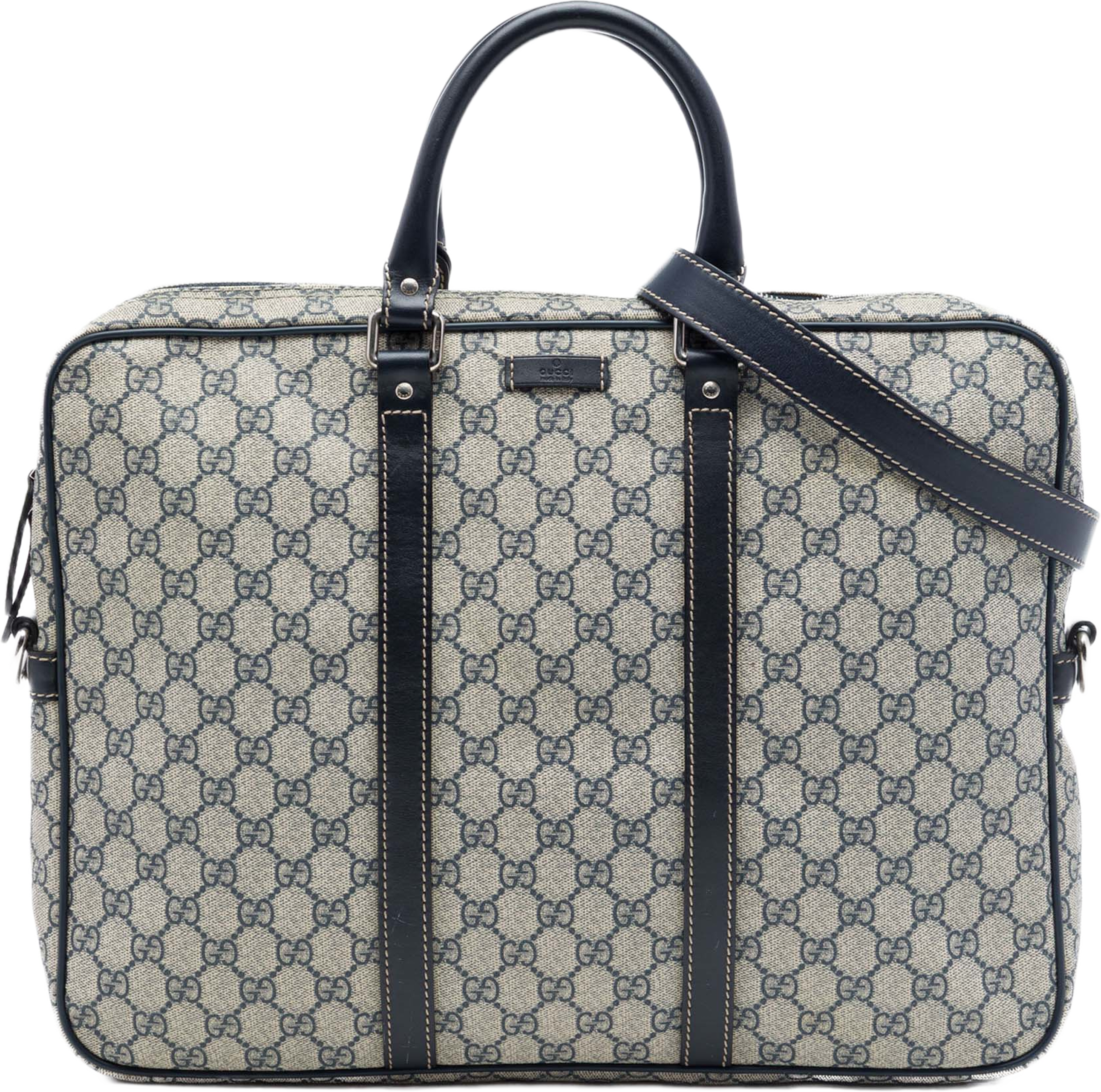 Gucci Gg Supreme Business Bag, från Luxclusif, i färgen beige. Klicka för att öppna bilden i stort format