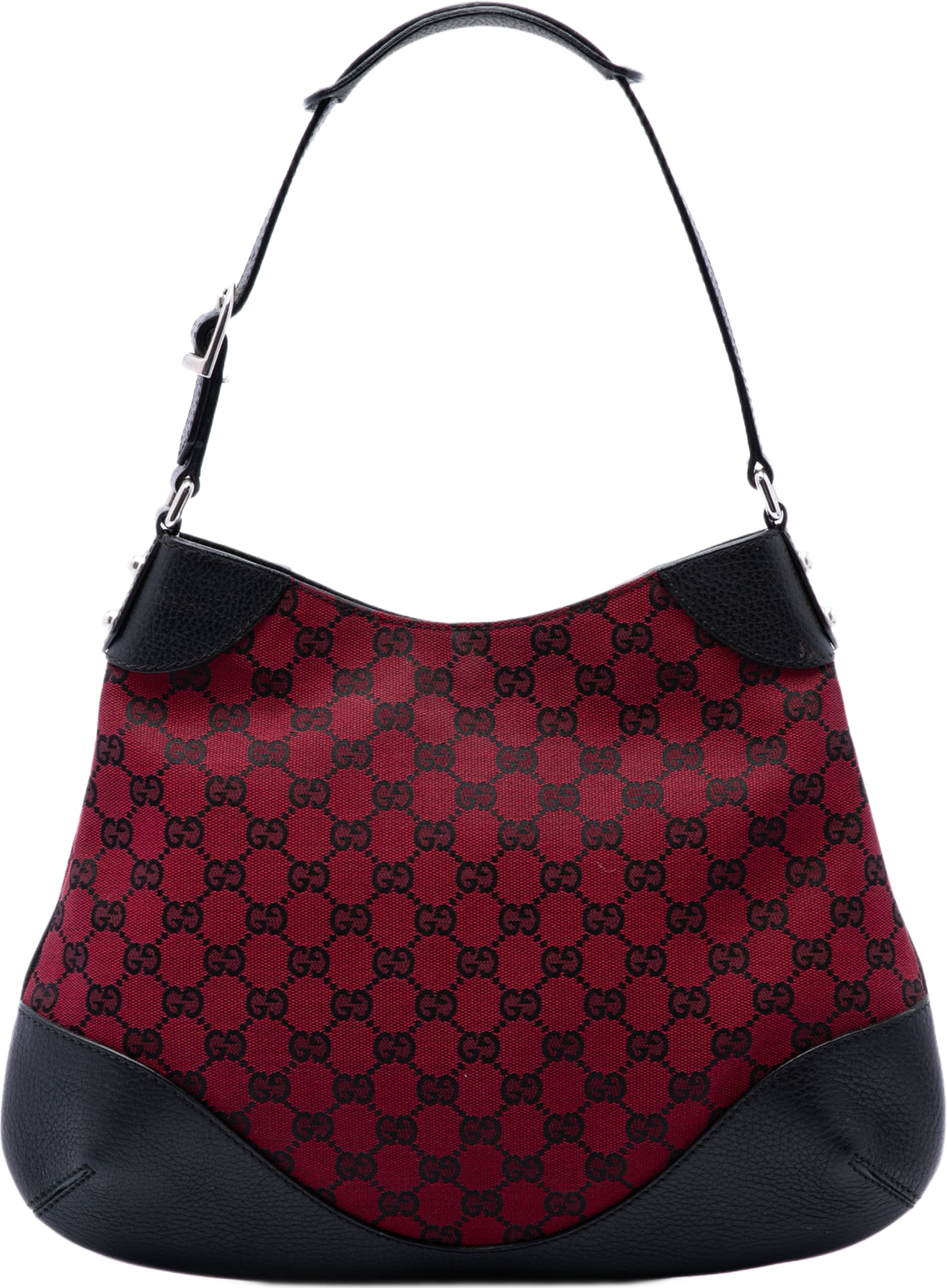 Gucci Gg Canvas Hobo, från Luxclusif, i färgen röd. Klicka för att öppna bilden i stort format