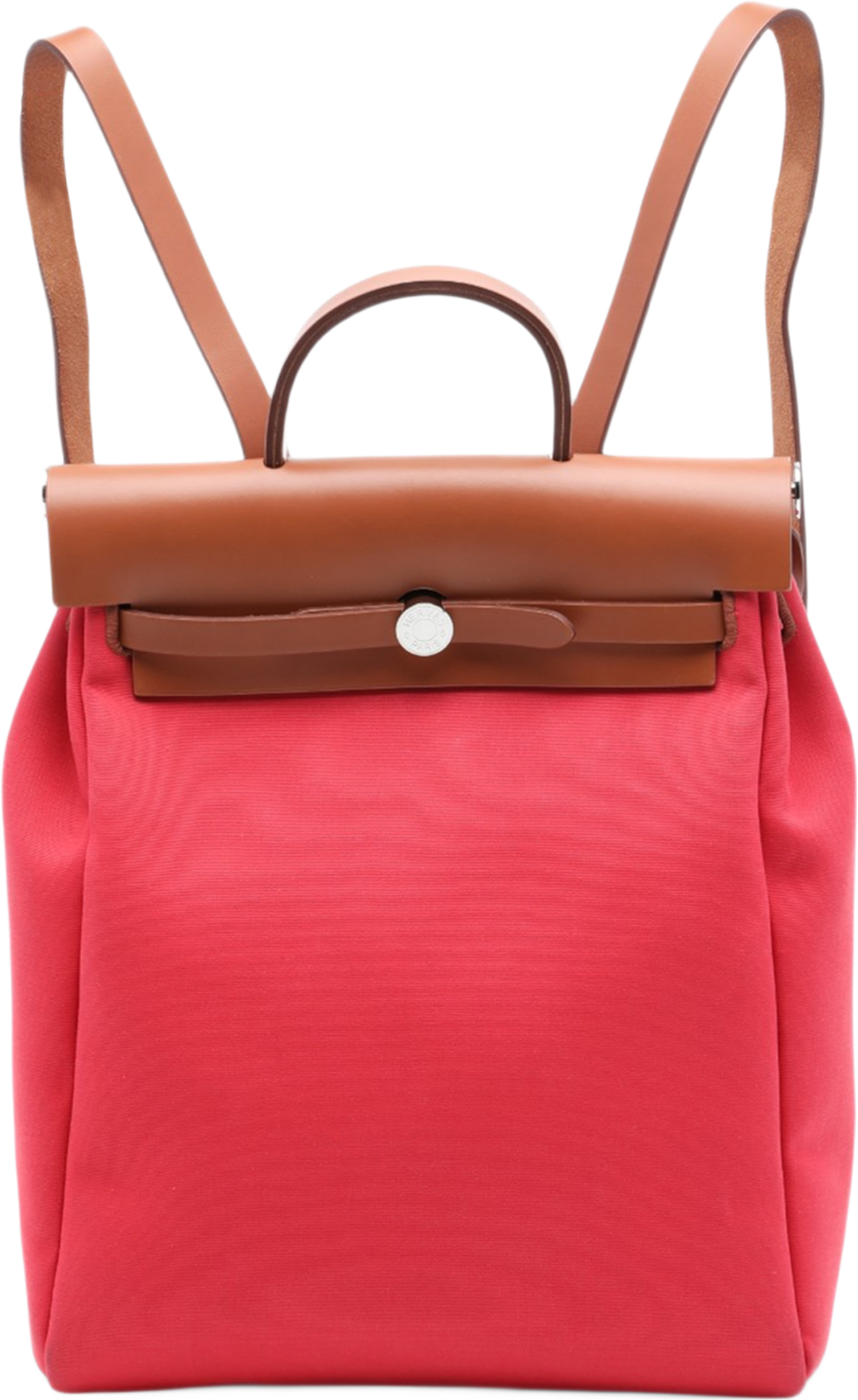 Hermès Toile Herbag A Dos Zip Retourne Backpack, från Luxclusif, i färgen brun. Klicka för att öppna bilden i stort format
