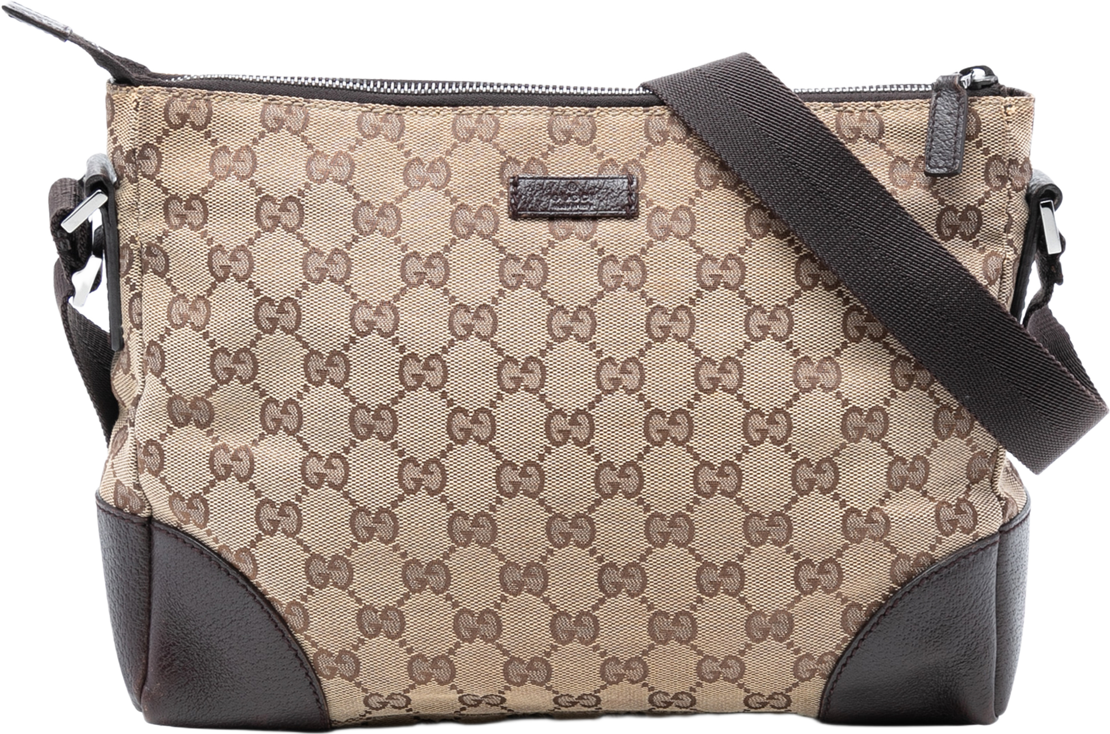 Gucci Gg Canvas Crossbody, från Luxclusif, i färgen beige. Klicka för att öppna bilden i stort format