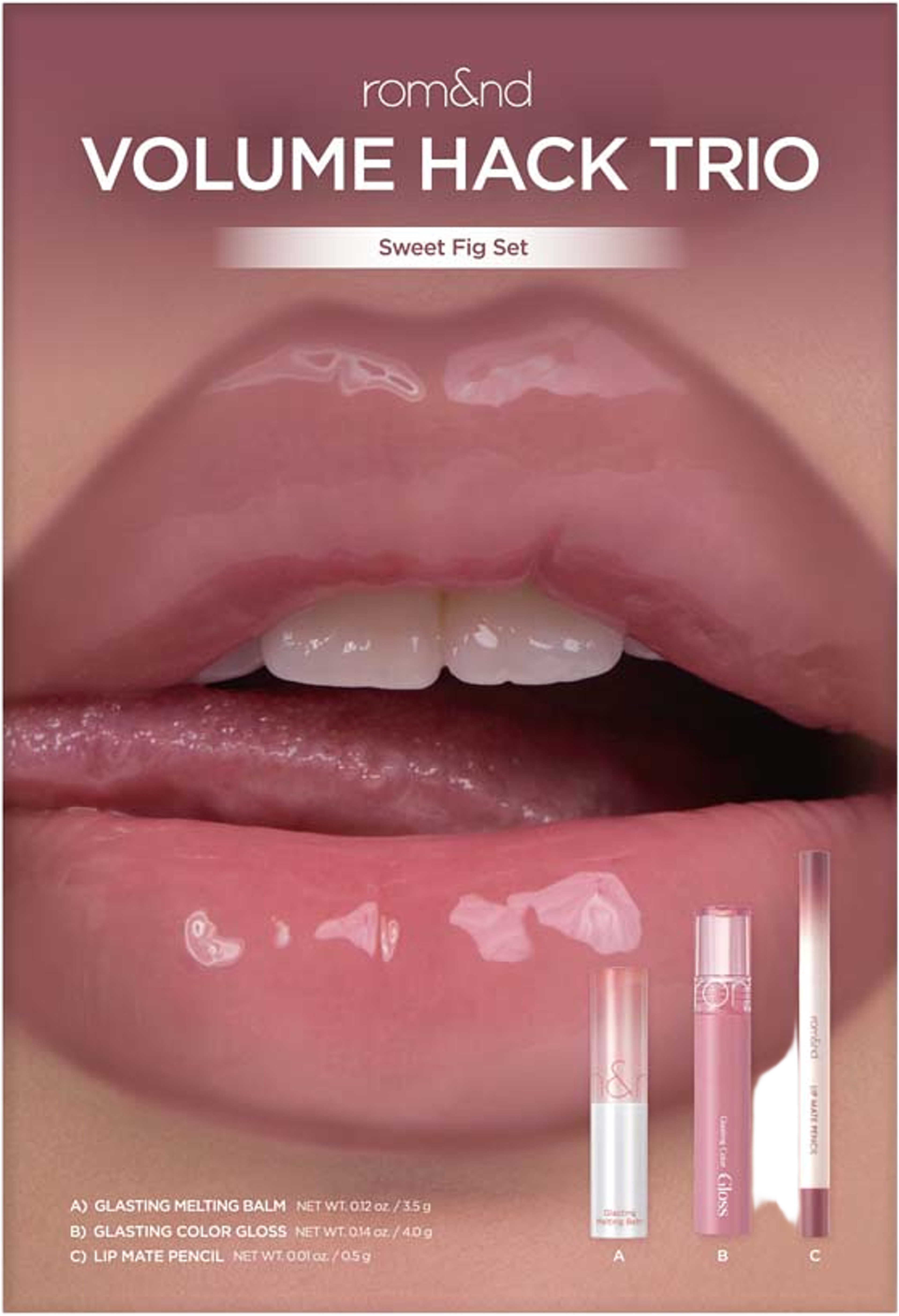 VOLUME HACK TRIO, från rom&nd, i färgen Sweet Fig. Klicka för att öppna bilden i stort format