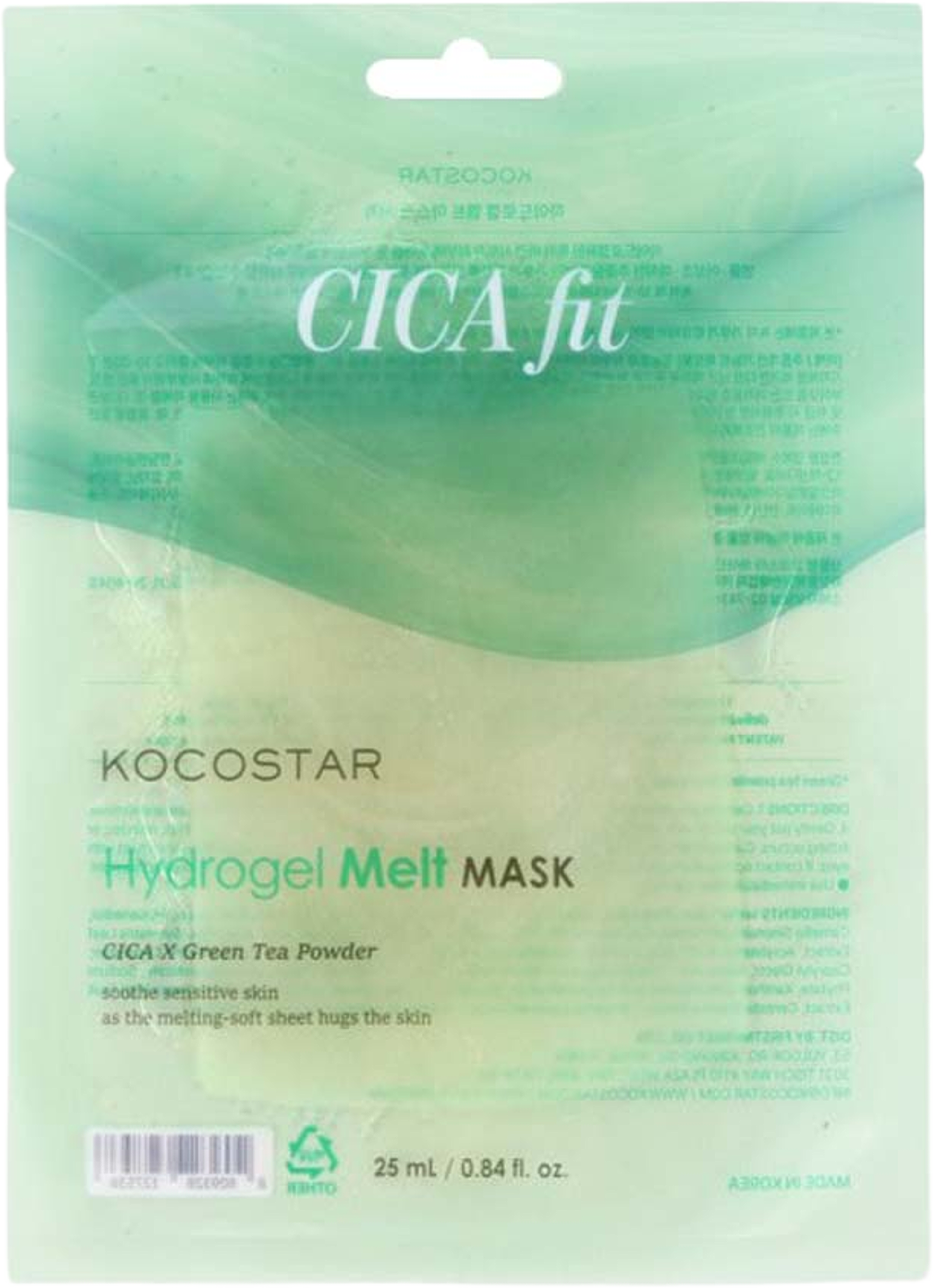 Hydrogel Melt Mask Cica Fit, från Kocostar. Klicka för att öppna bilden i stort format