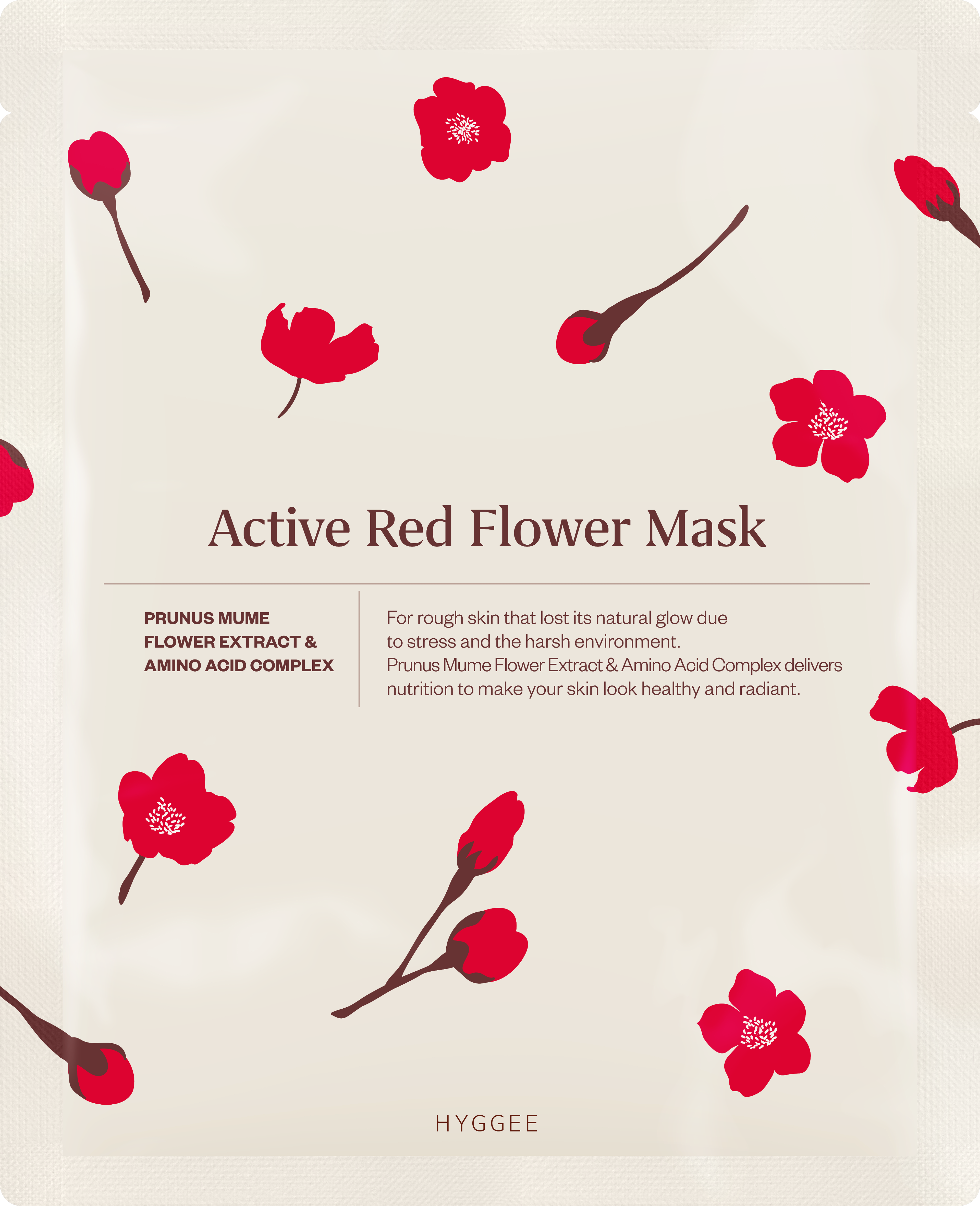 Red Flower Active Mask, från HYGGEE. Klicka för att öppna bilden i stort format