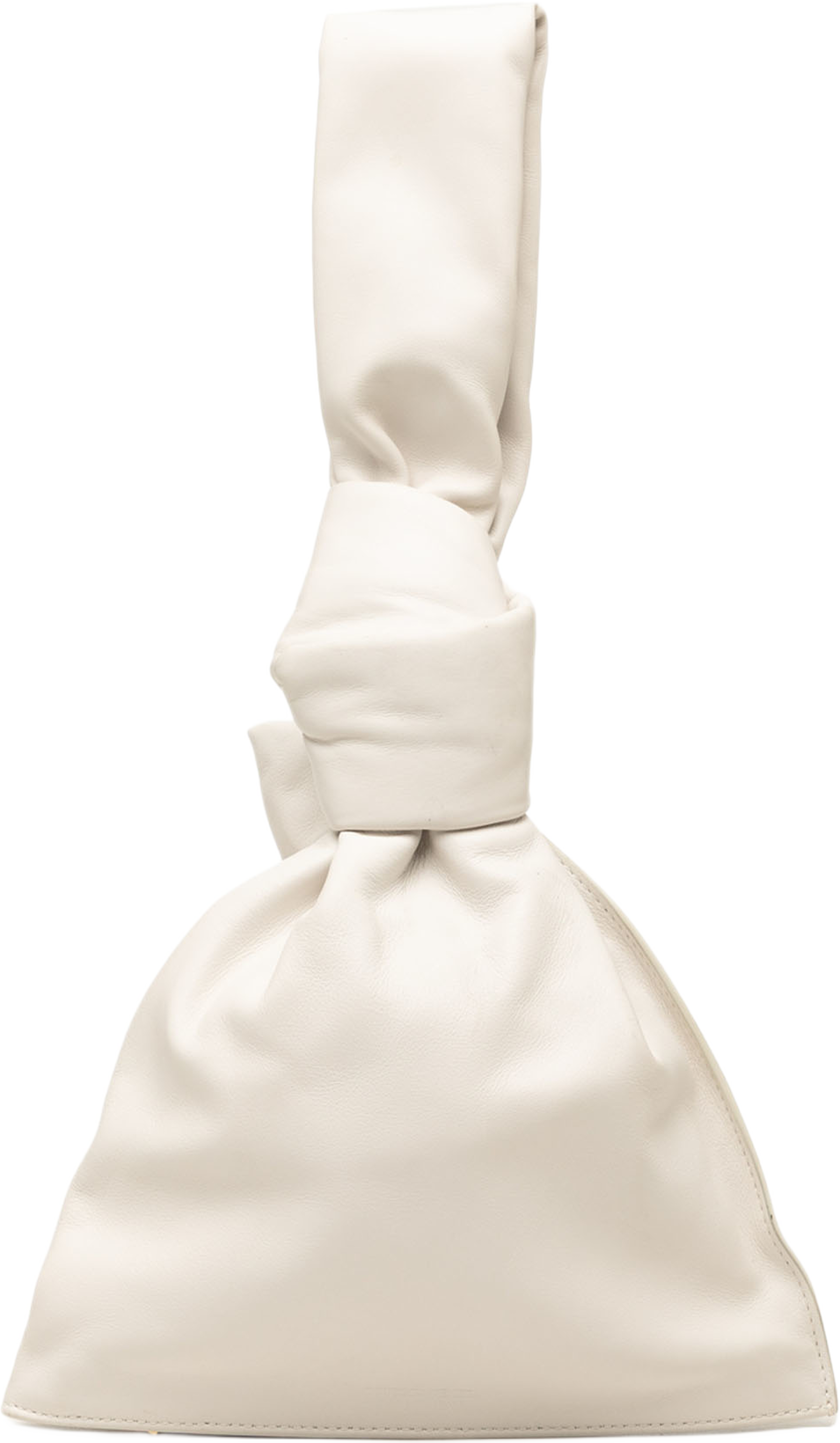 Bottega Veneta Mini Calfskin Bv Twist Bag, från Luxclusif, i färgen white. Klicka för att öppna bilden i stort format