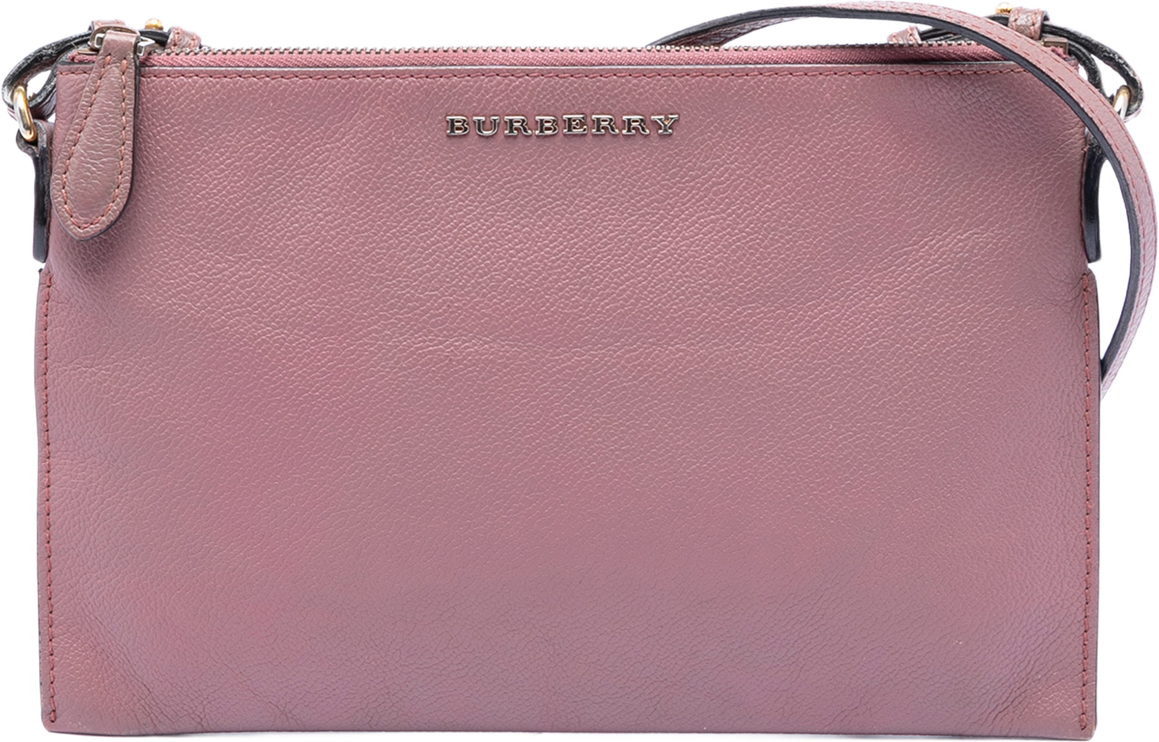 Burberry Leather Peyton Crossbody, från Luxclusif, i färgen pink. Klicka för att öppna bilden i stort format