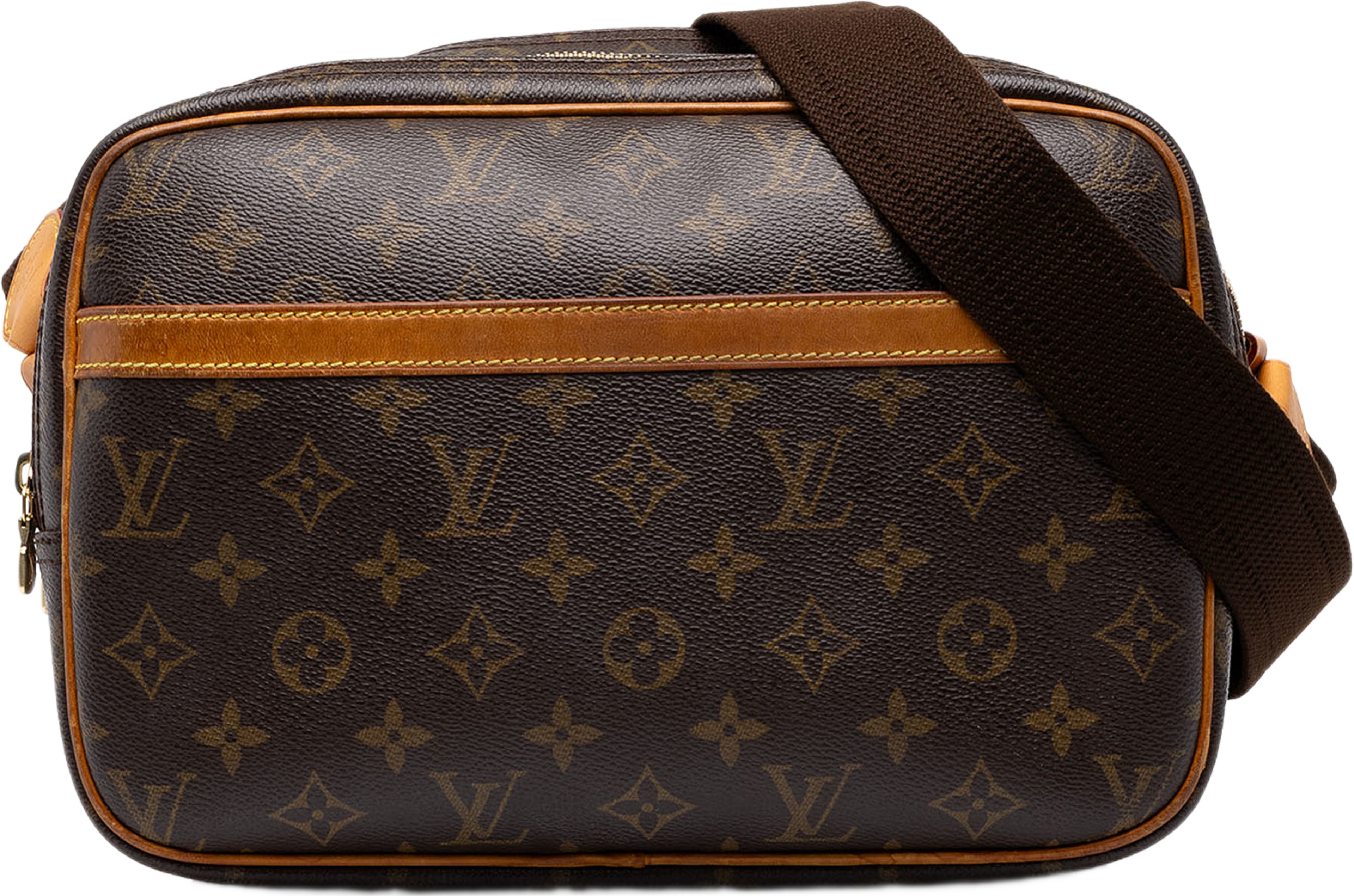 Louis Vuitton Monogram Reporter Pm, från Luxclusif, i färgen brun. Klicka för att öppna bilden i stort format