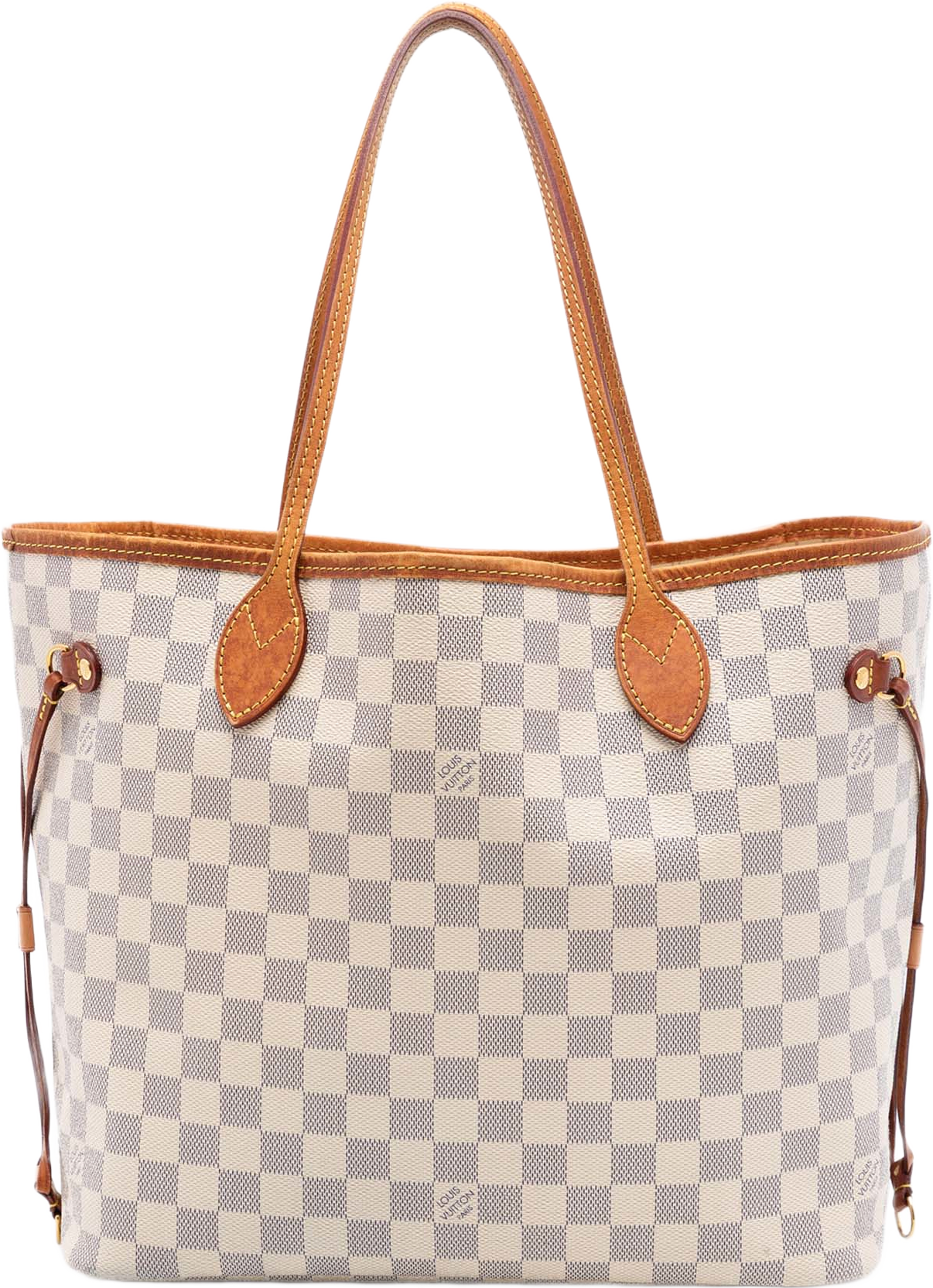 Louis Vuitton Damier Azur Neverfull Mm, från Luxclusif, i färgen vit. Klicka för att öppna bilden i stort format