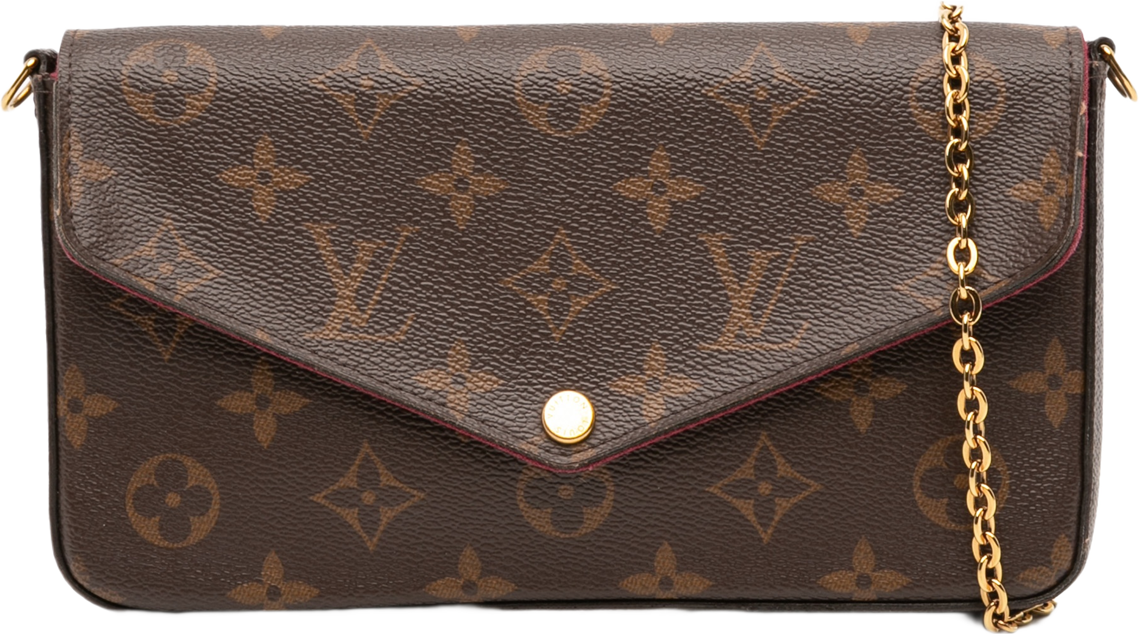 Louis Vuitton Monogram Pochette Felicie, från Luxclusif, i färgen brown. Klicka för att öppna bilden i stort format