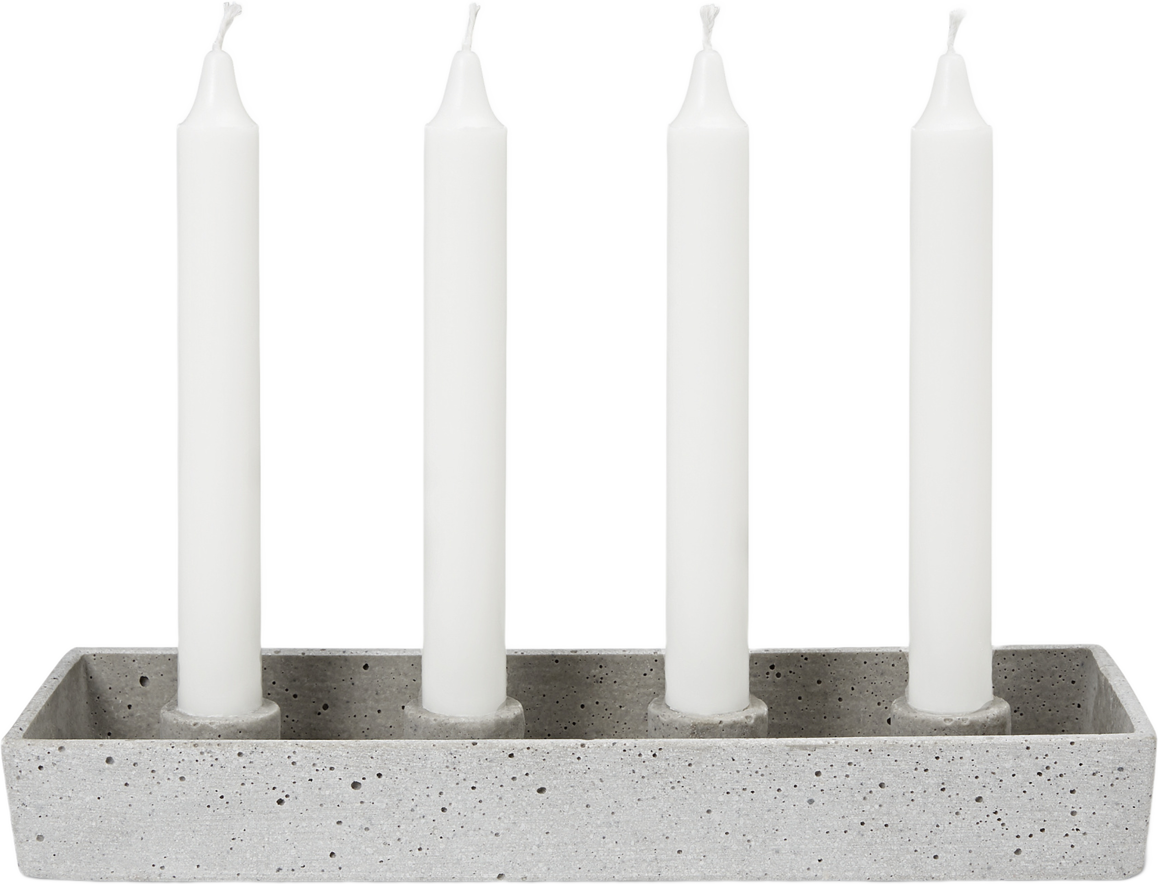 Adventsljusstake i polystone, från Åhléns Home, i färgen Grey. Klicka för att öppna bilden i stort format