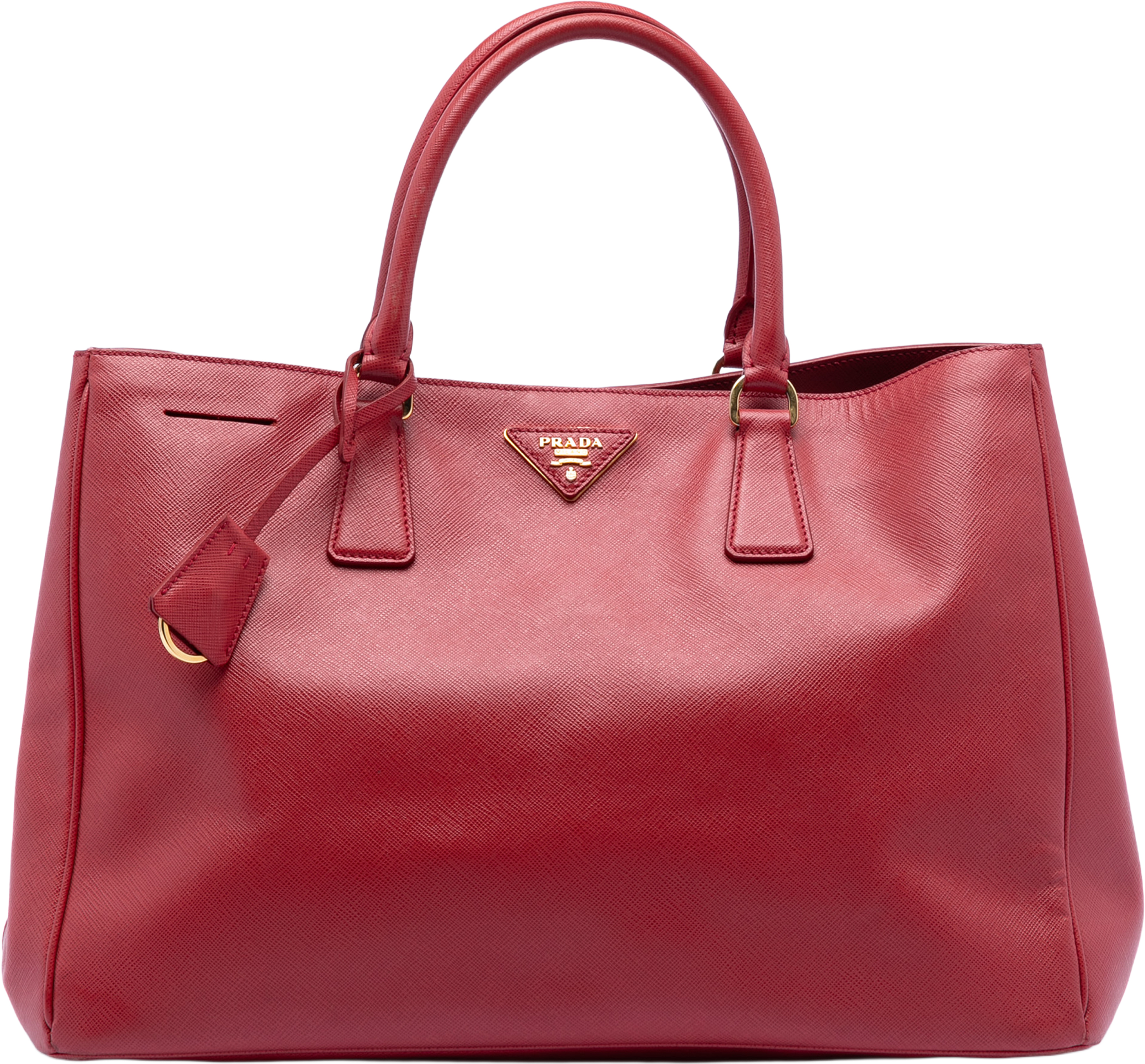 Prada Large Saffiano Lux Galleria Satchel, från Luxclusif, i färgen red. Klicka för att öppna bilden i stort format
