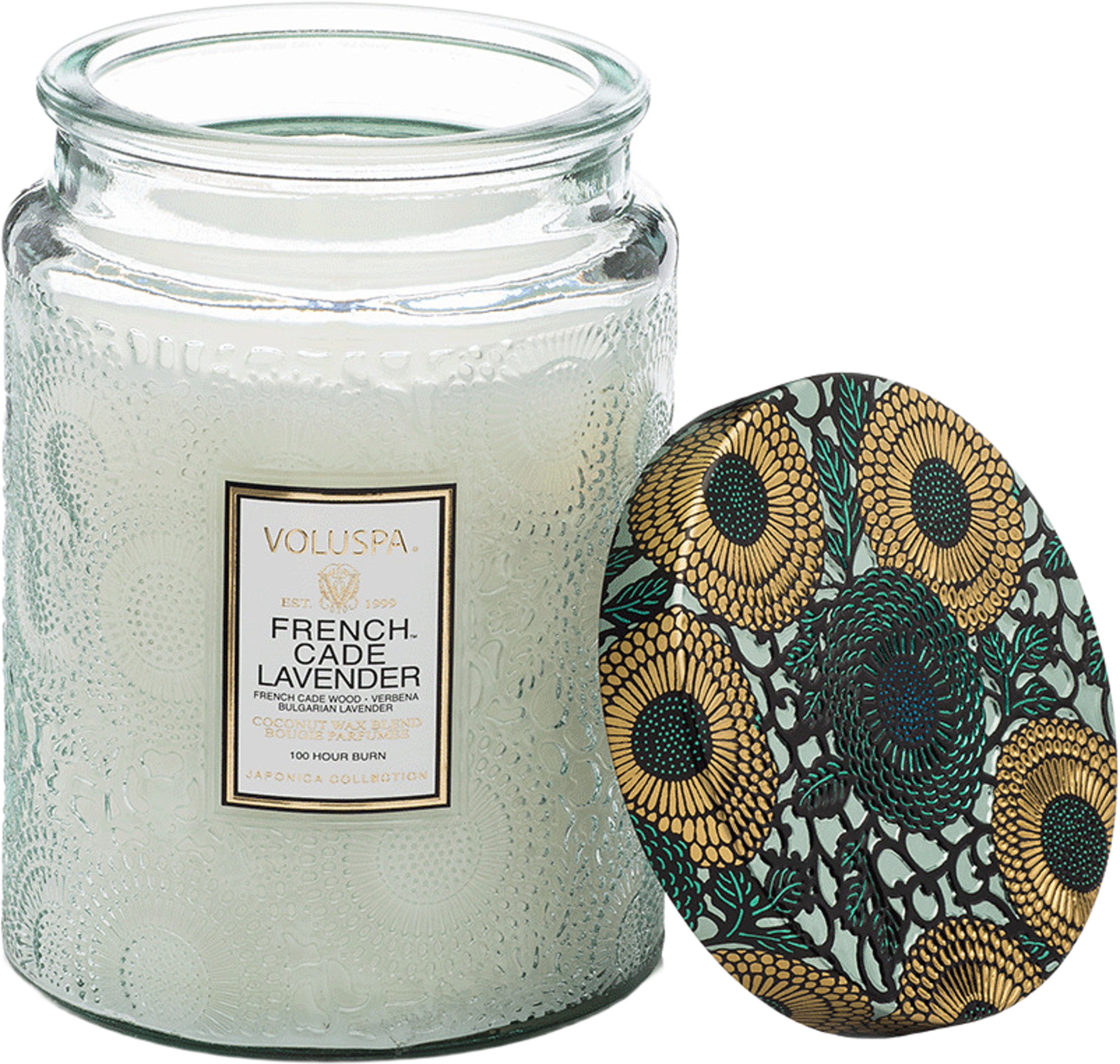 French Cade & Lavender Large Glass Jar