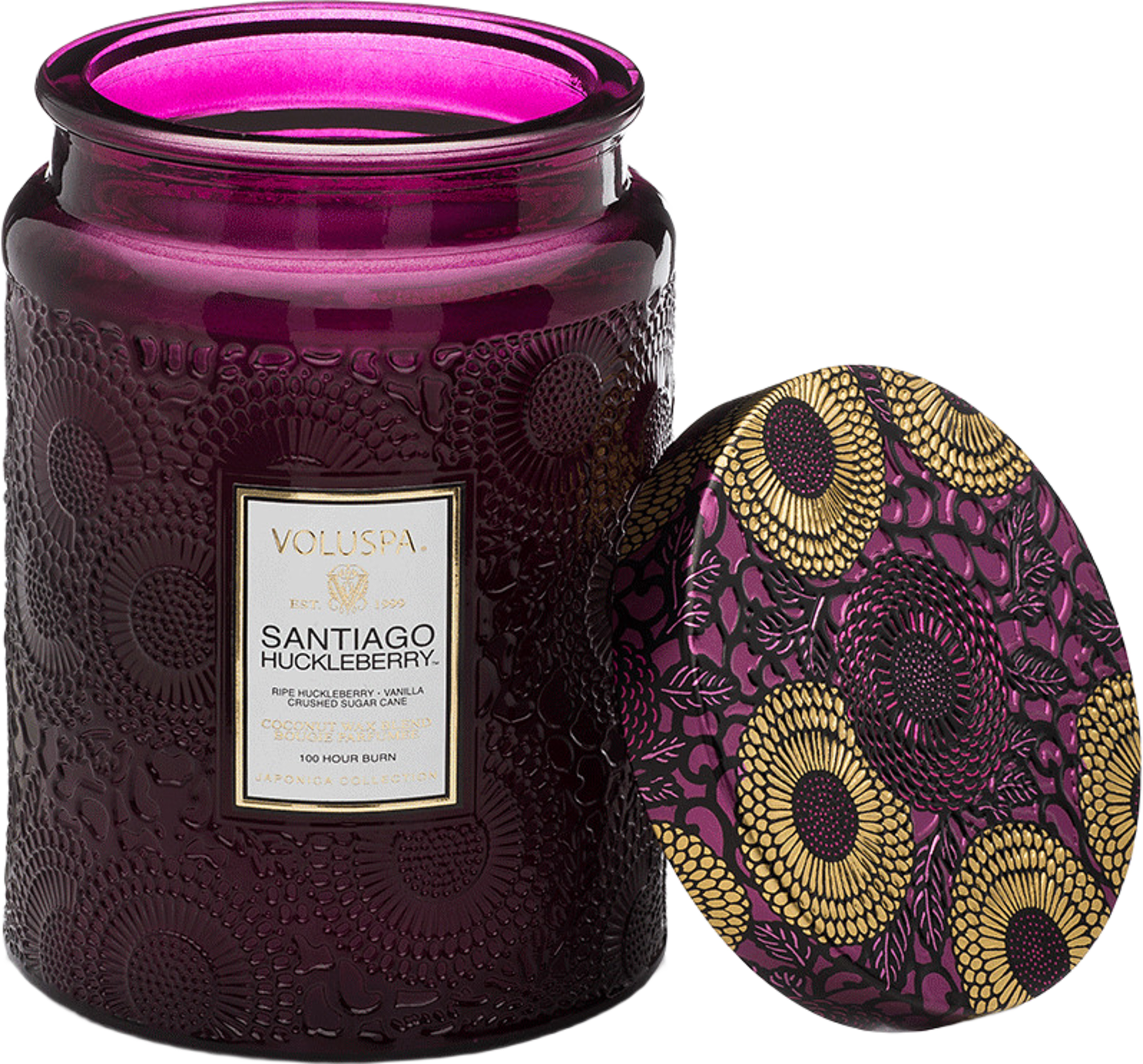 Santiago Huckelberry Large Glass Jar Candle